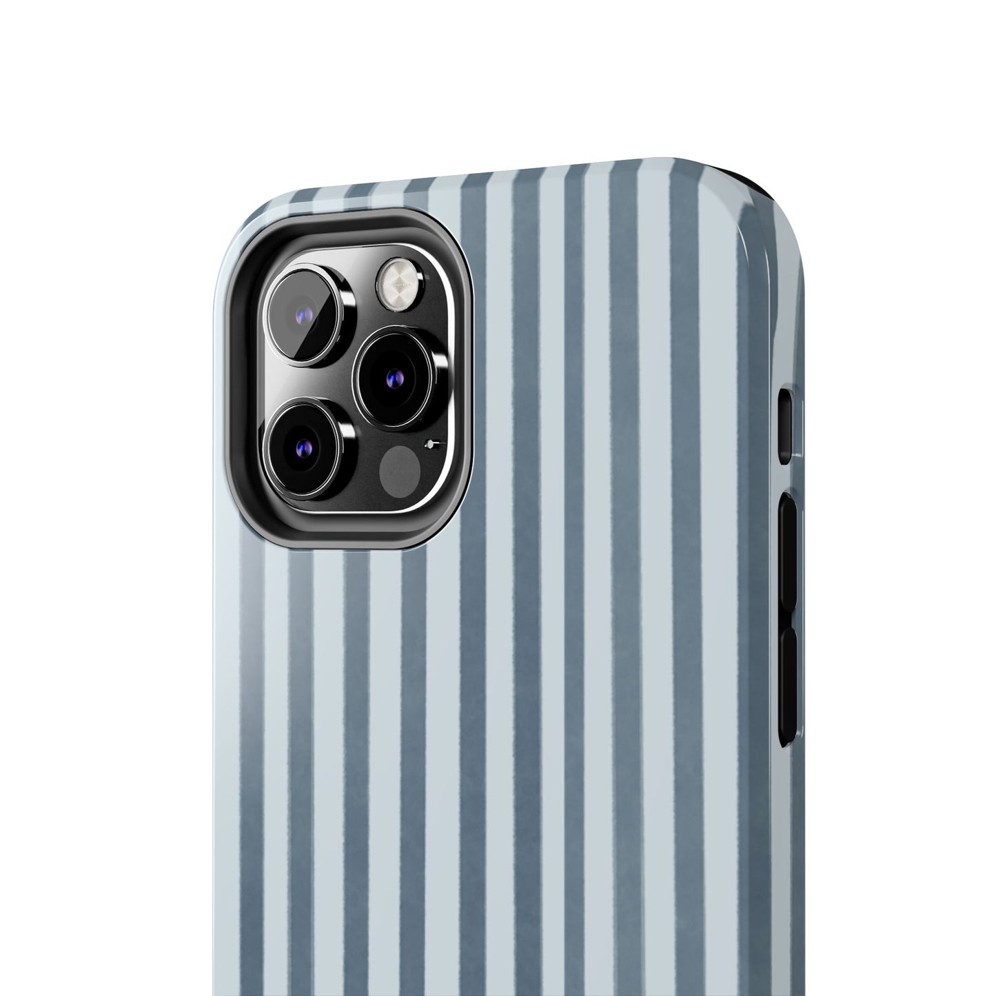 Rainy Day – Striped Tough Phone Case Blue Vertical Stripes,