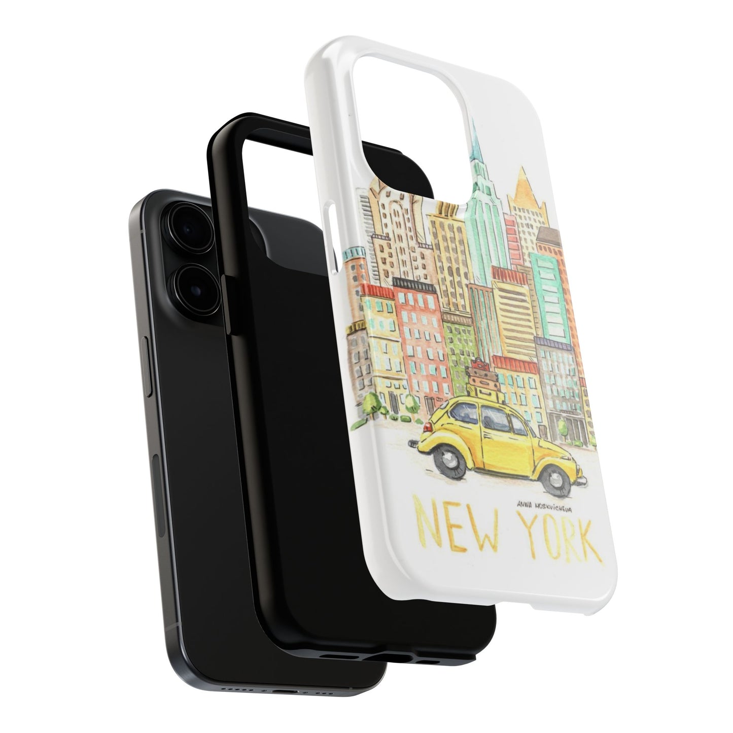 New York – New York Watercolor Skyline Tough Phone Case