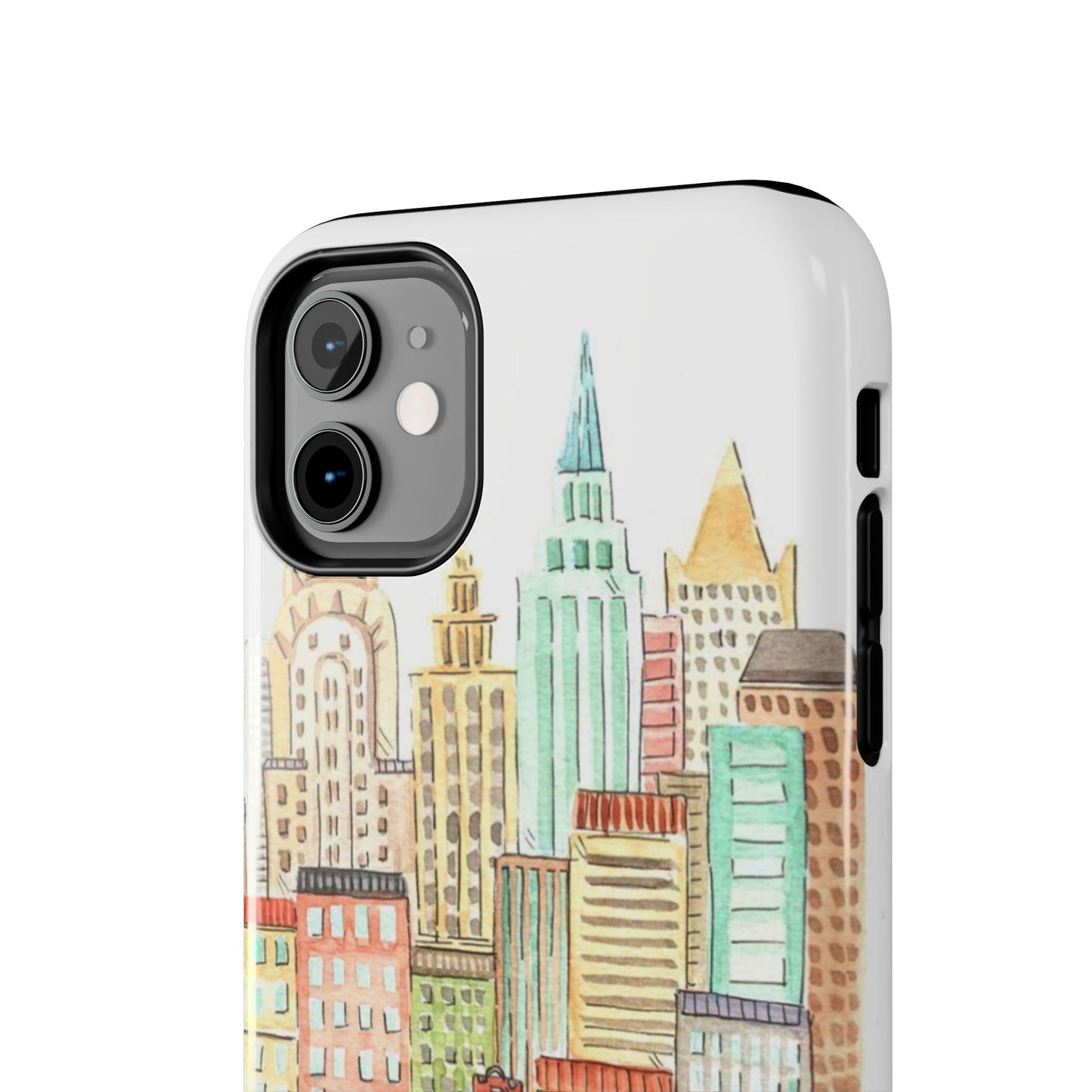 New York – New York Watercolor Skyline Tough Phone Case