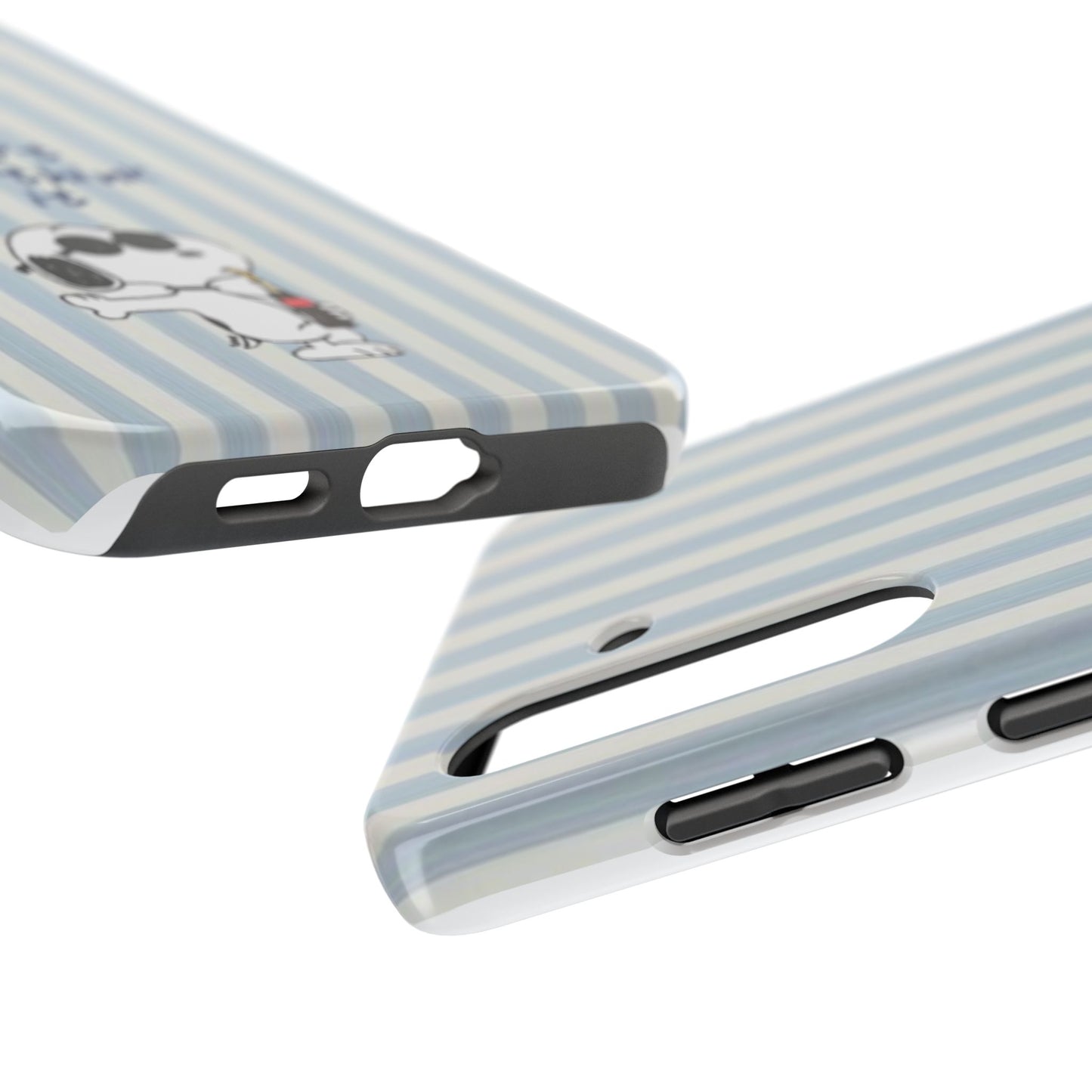 Snoopy "Don't Overthink It" Tough Phone Case — Striped Protective Cover