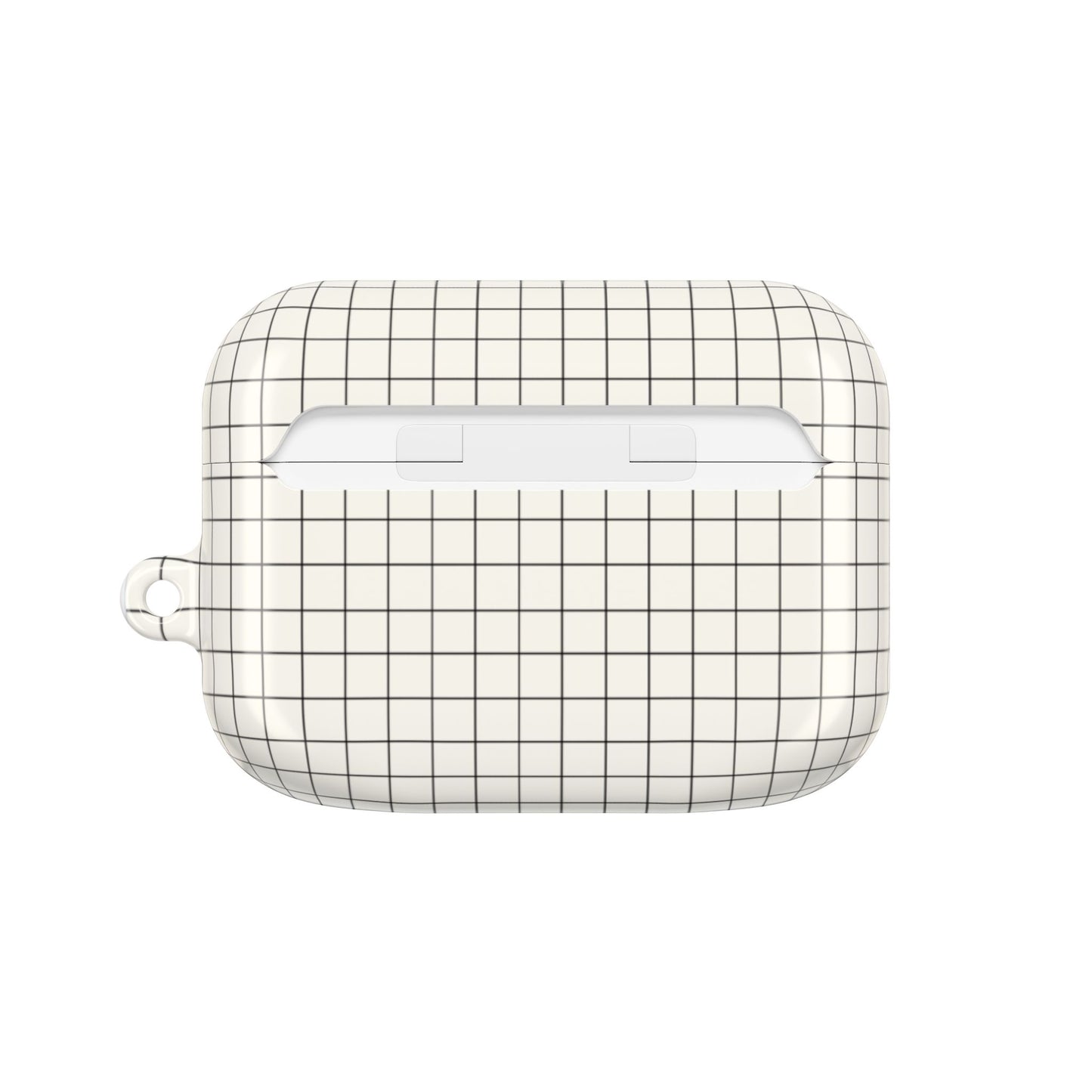 Minimal Grid Pattern AirPod Case | Black Checkered Design