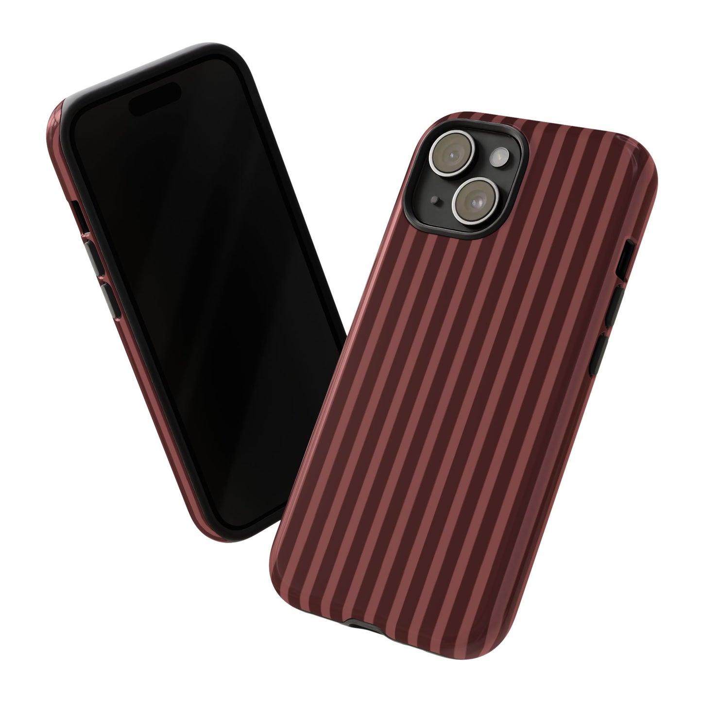Striped Double Burgundy  — Tough Phone Case