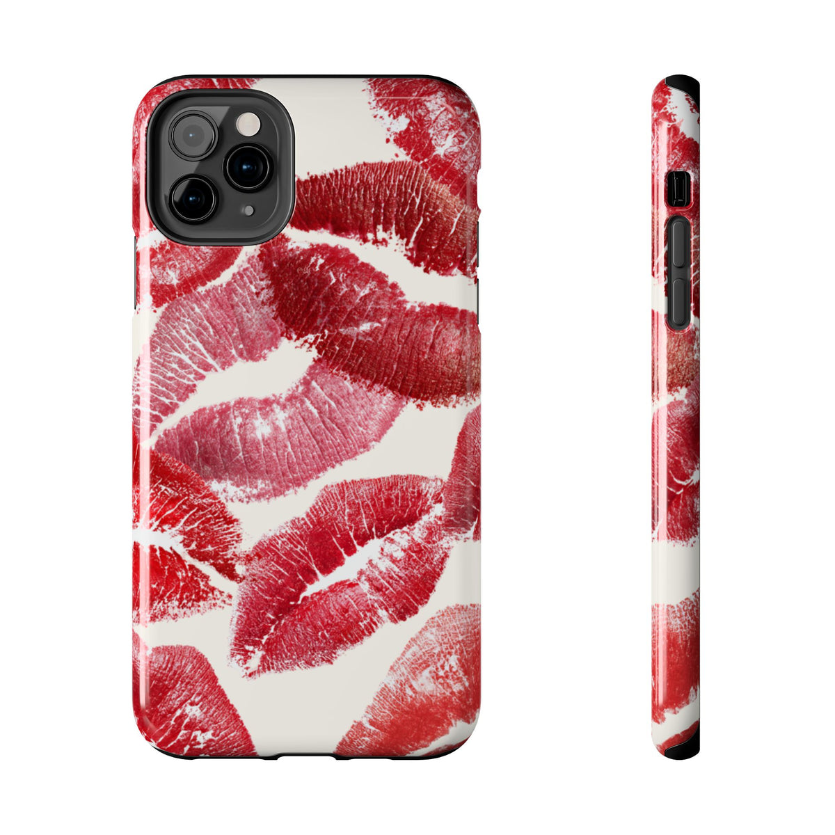 Red Lipstick Kiss Pattern Phone Case | Tough Phone Case