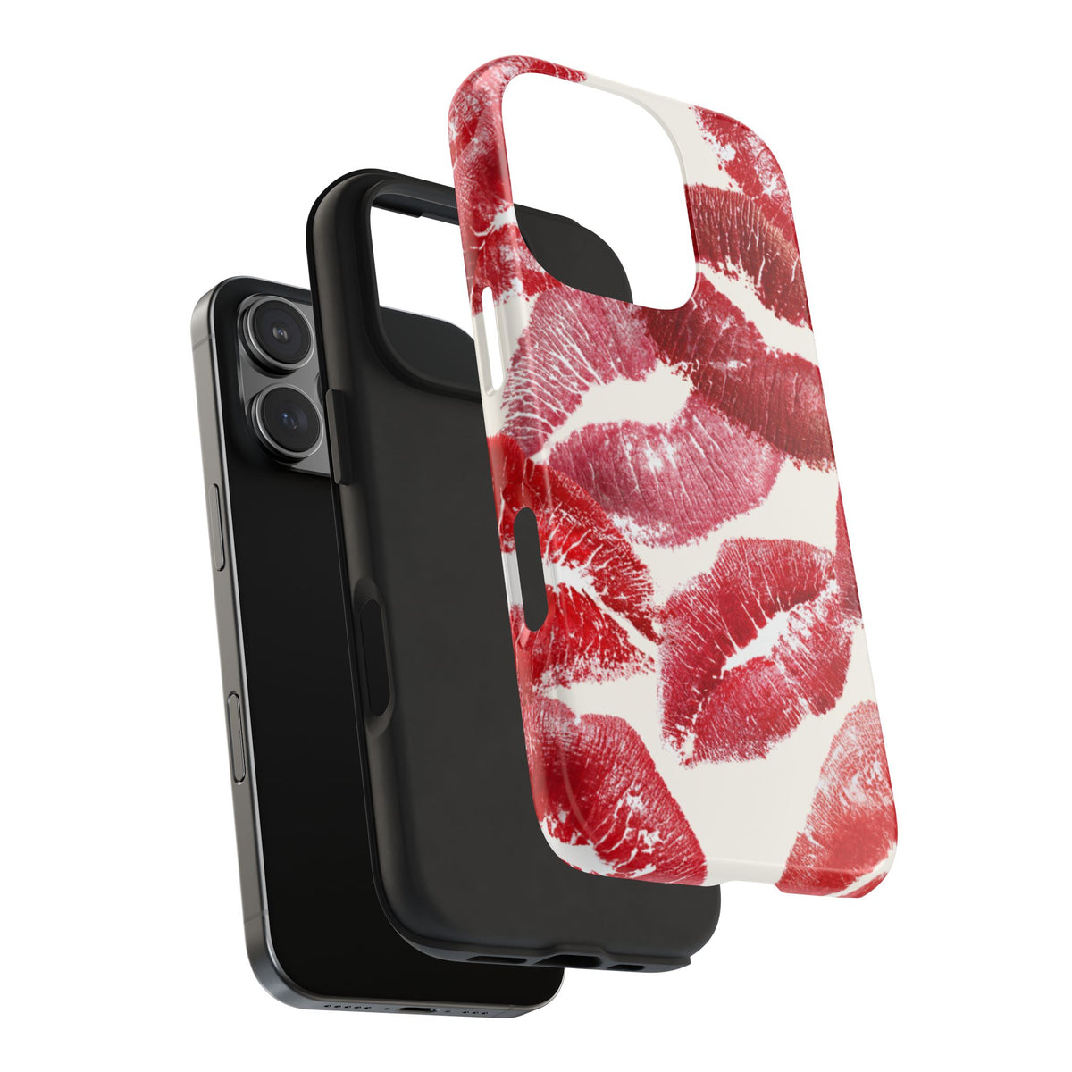 Red Lipstick Kiss Pattern Phone Case | Tough Phone Case