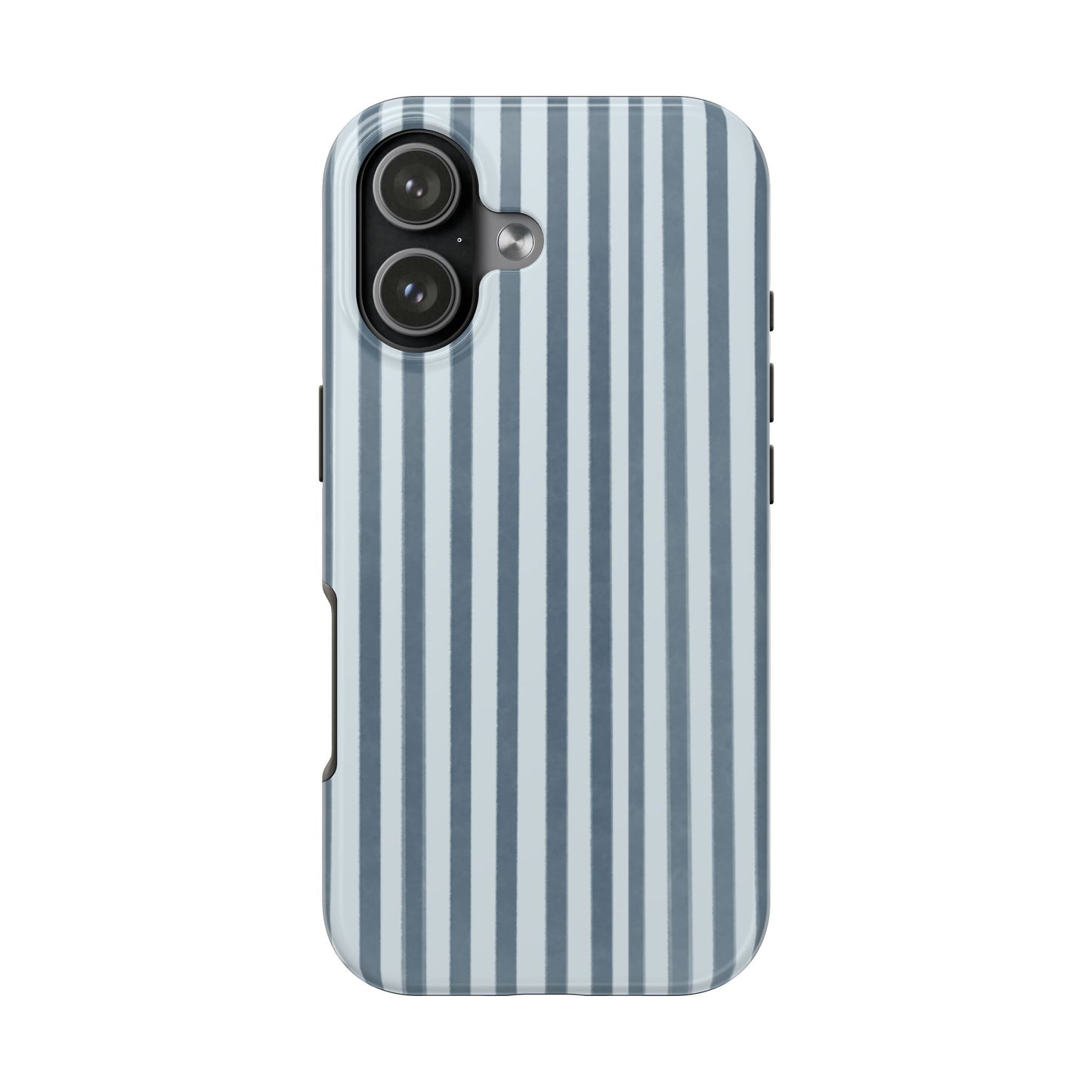 Rainy Day – Striped Tough Phone Case Blue Vertical Stripes,