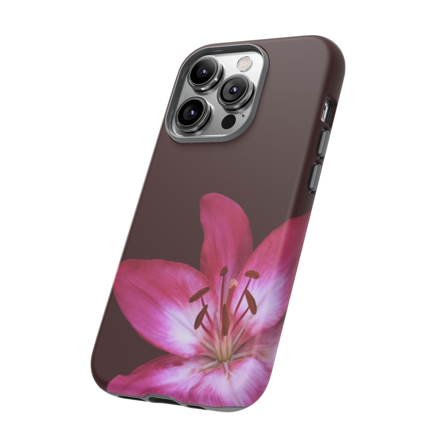 Burgundy Lily Floral – Phone Case Tough Case