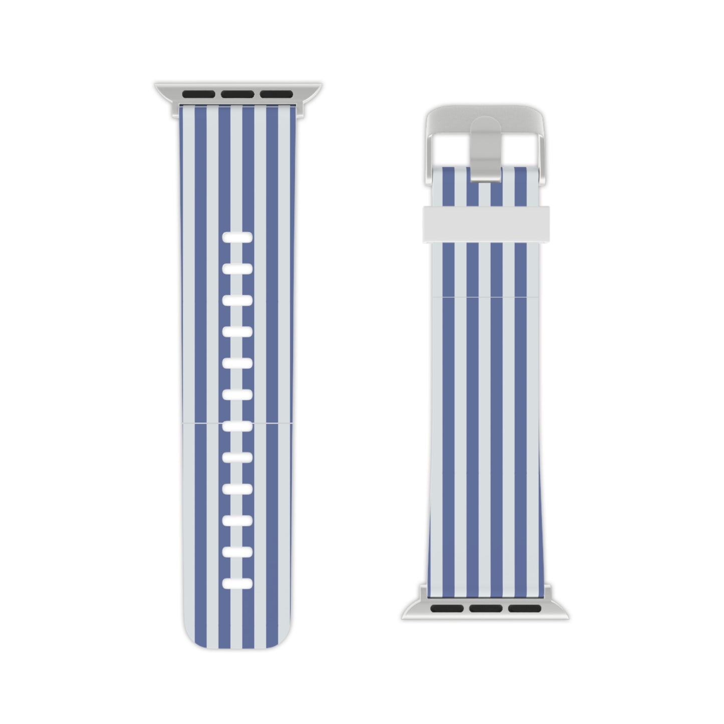 Striped Blue & White Apple Watch Band
