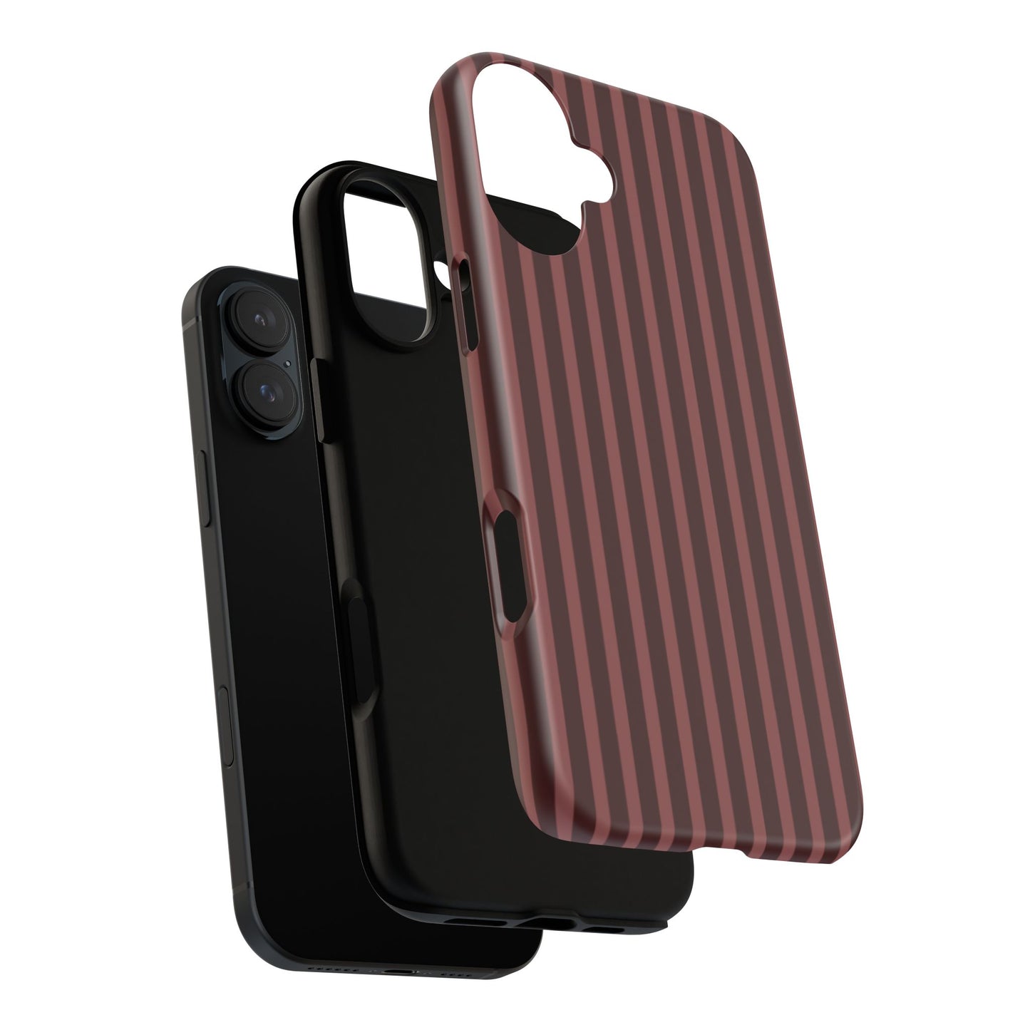 Striped Double Burgundy  — Tough Phone Case