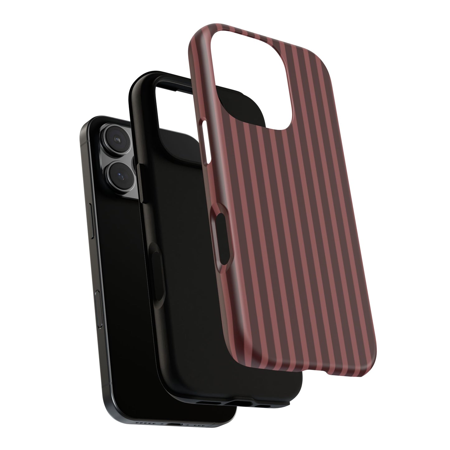 Striped Double Burgundy  — Tough Phone Case