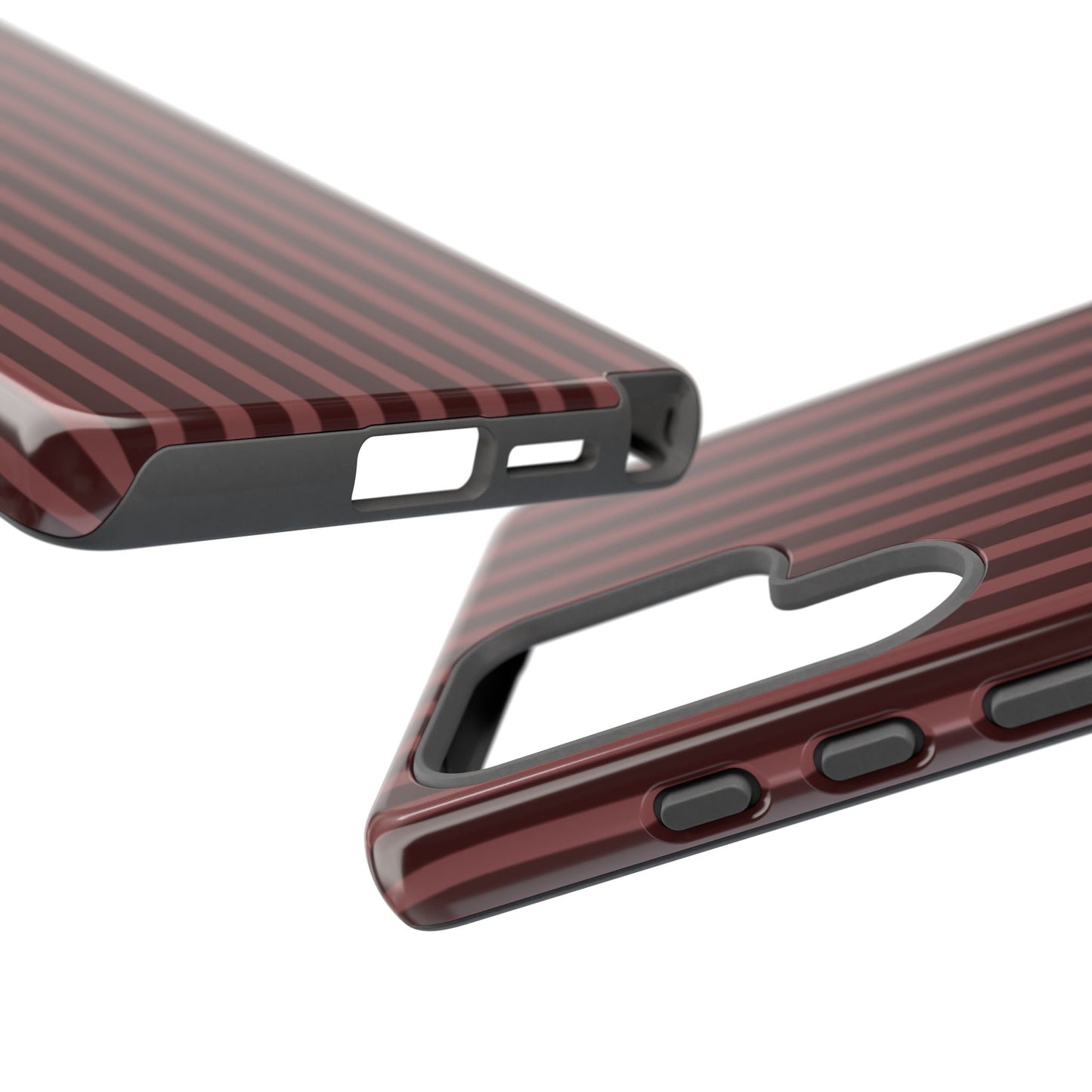 Striped Double Burgundy  — Tough Phone Case