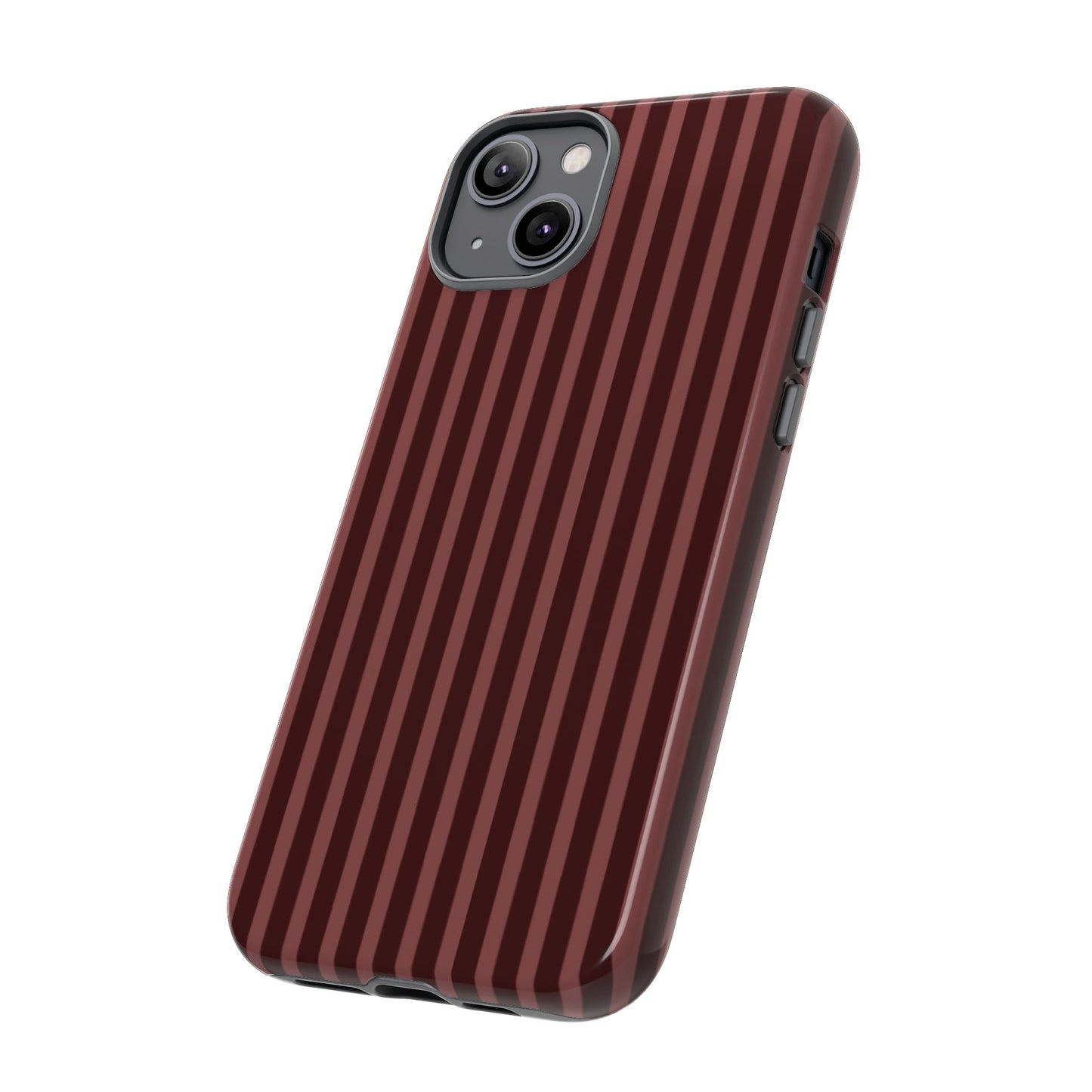 Striped Double Burgundy  — Tough Phone Case