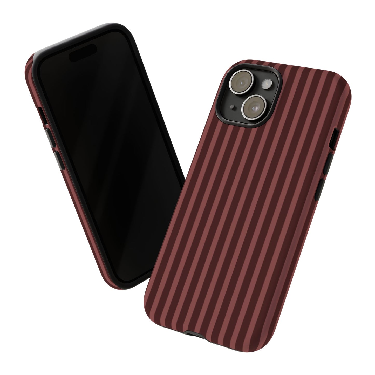 Striped Double Burgundy  — Tough Phone Case