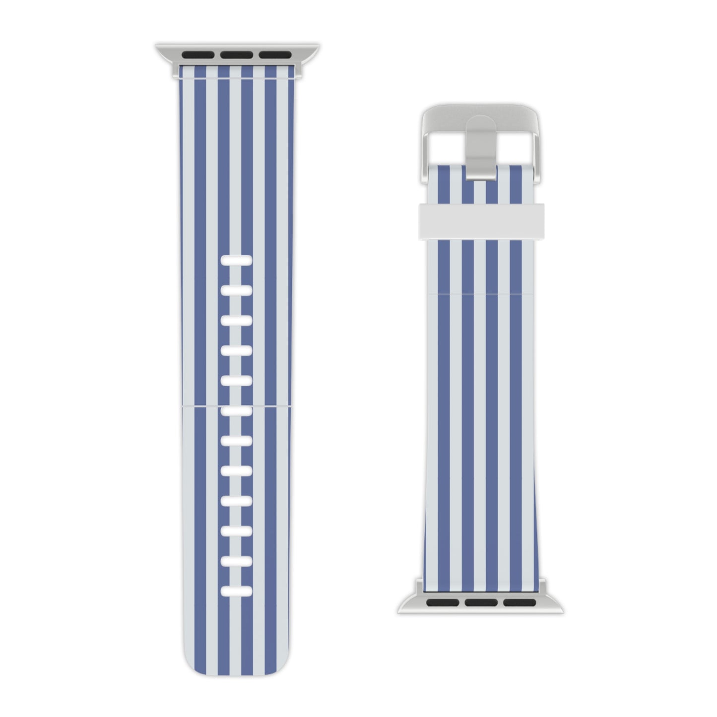 Striped Blue & White Apple Watch Band