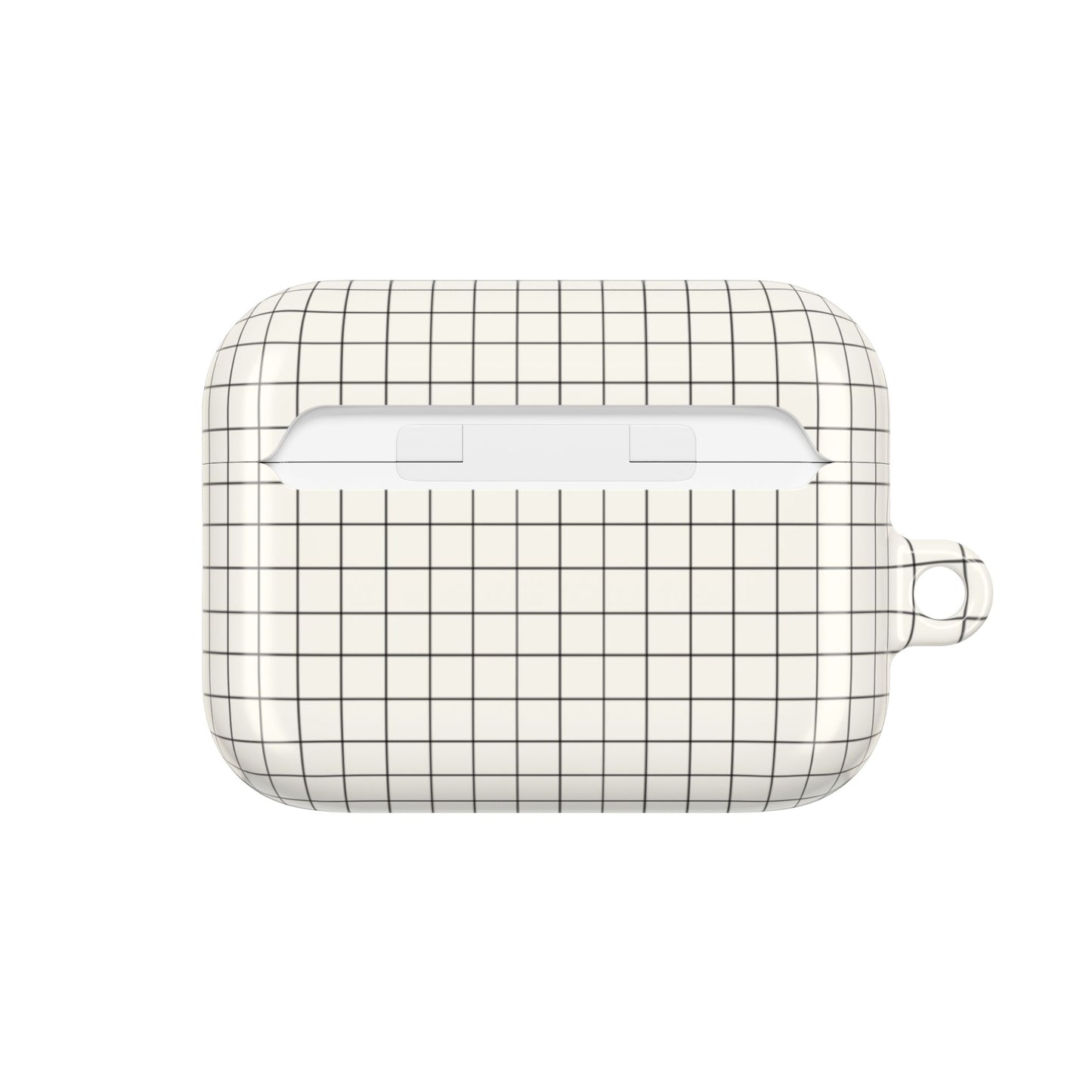 Minimal Grid Pattern AirPod Case | Black Checkered Design