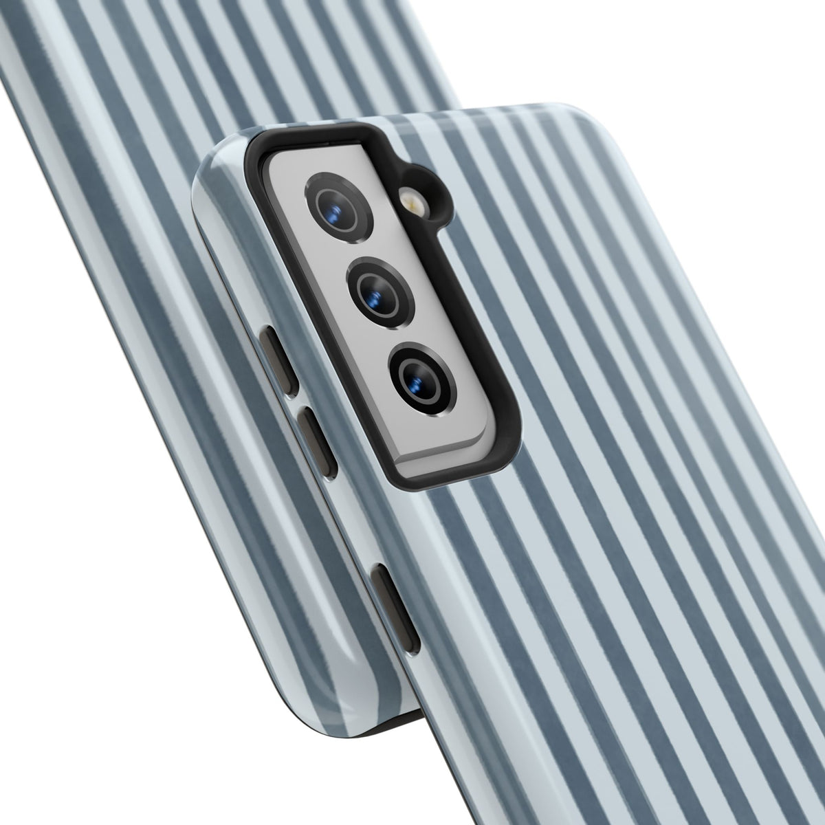 Rainy Day – Striped Tough Phone Case Blue Vertical Stripes,