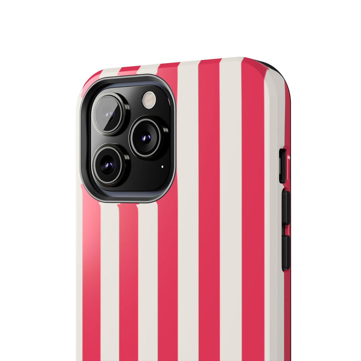 Red Strips — Red & White Vertical Stripe Tough Phone Case