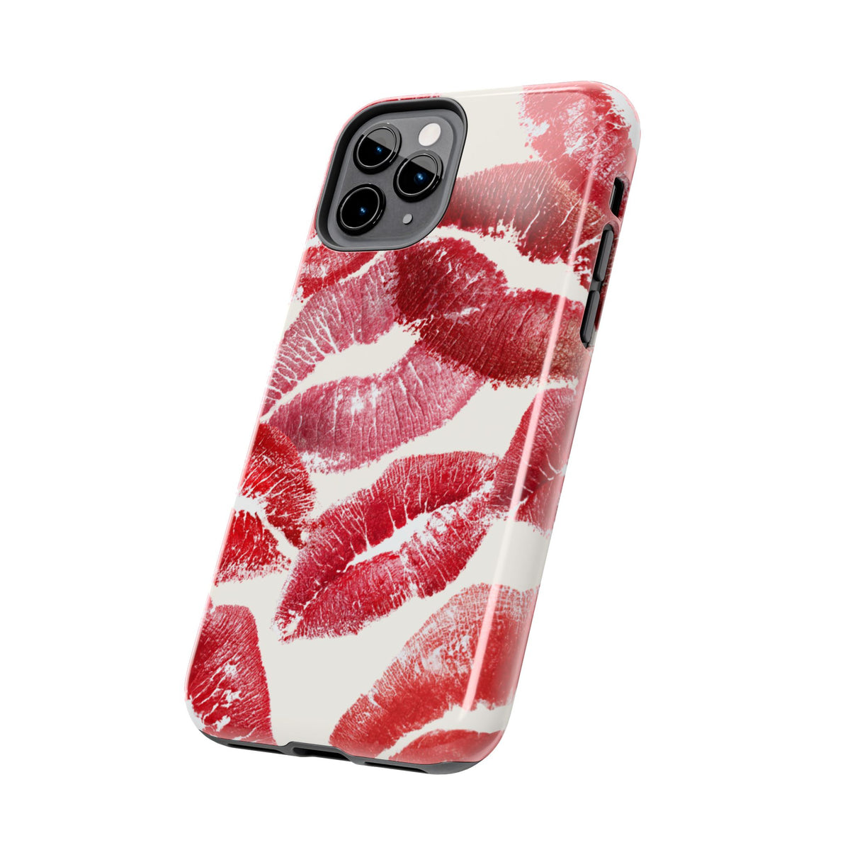 Red Lipstick Kiss Pattern Phone Case | Tough Phone Case