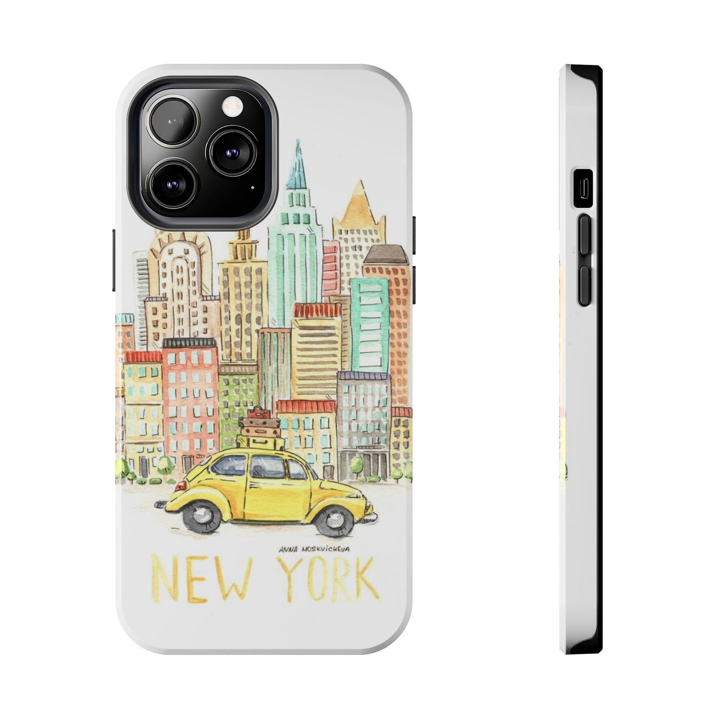 New York – New York Watercolor Skyline Tough Phone Case