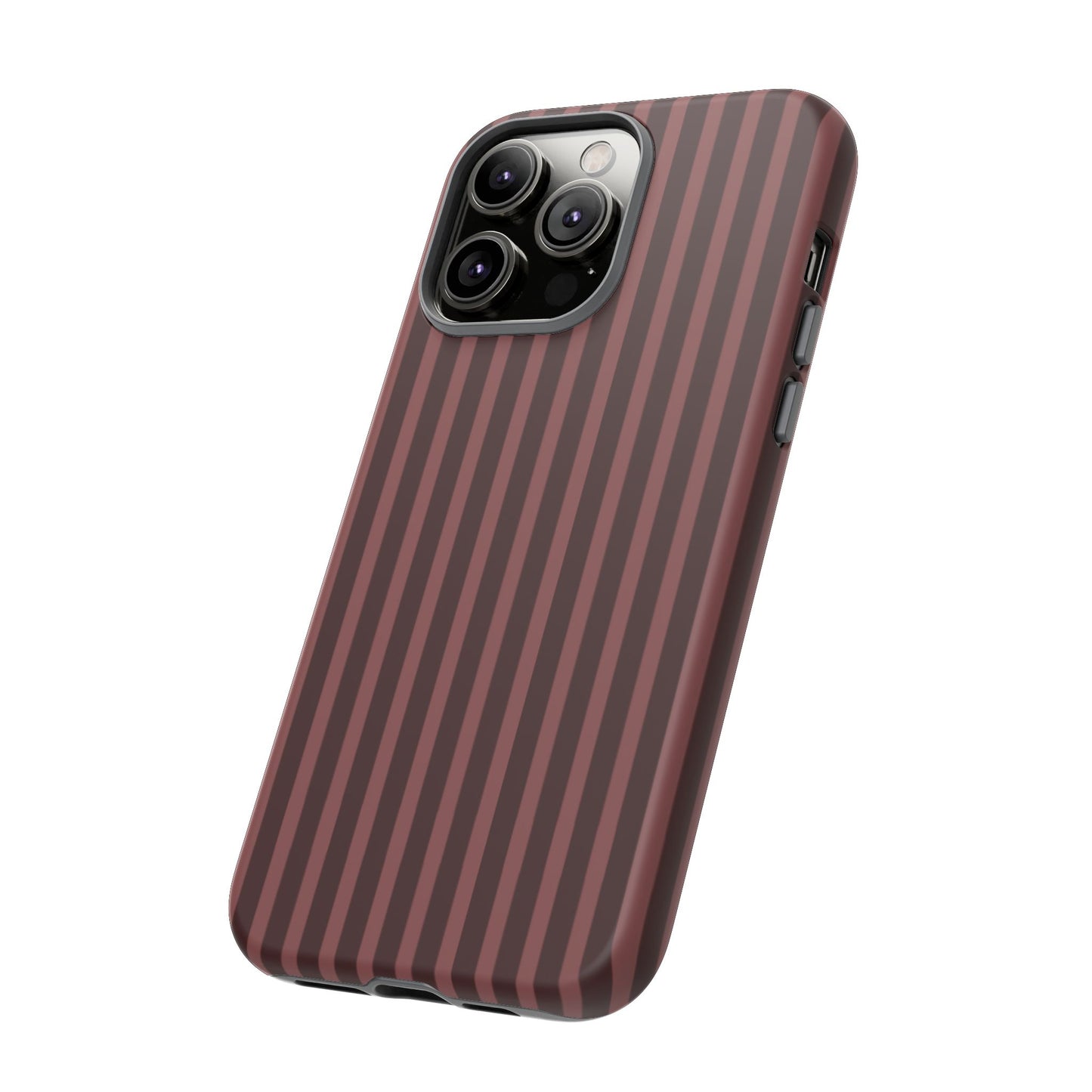 Striped Double Burgundy  — Tough Phone Case
