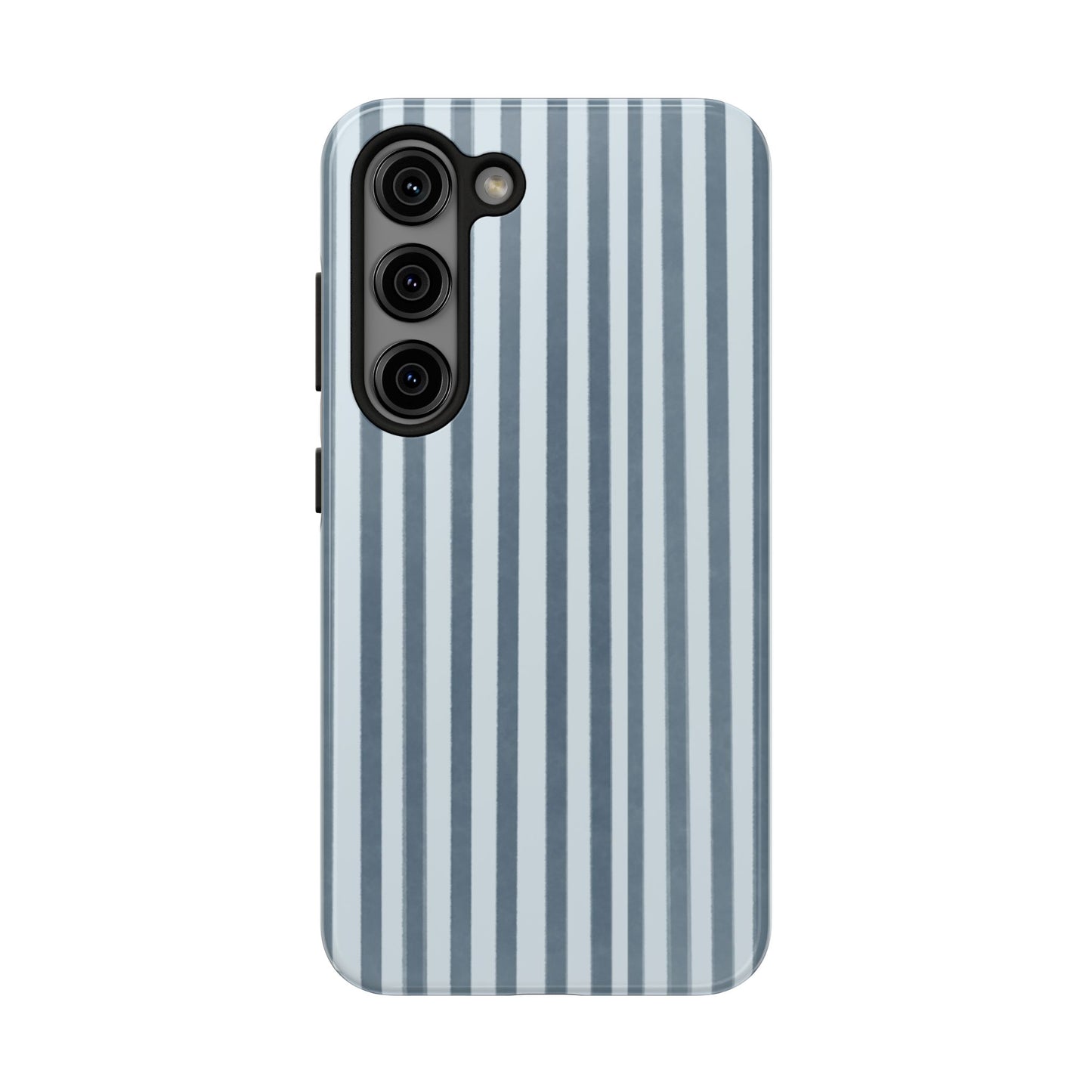 Rainy Day – Striped Tough Phone Case Blue Vertical Stripes,