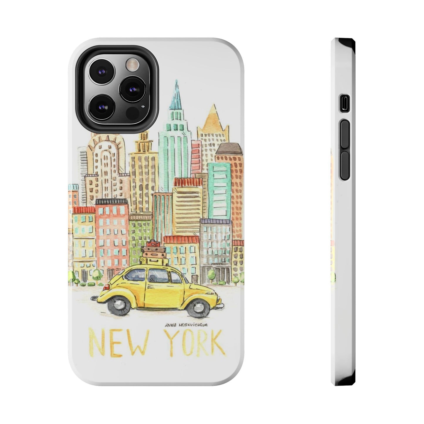 New York – New York Watercolor Skyline Tough Phone Case