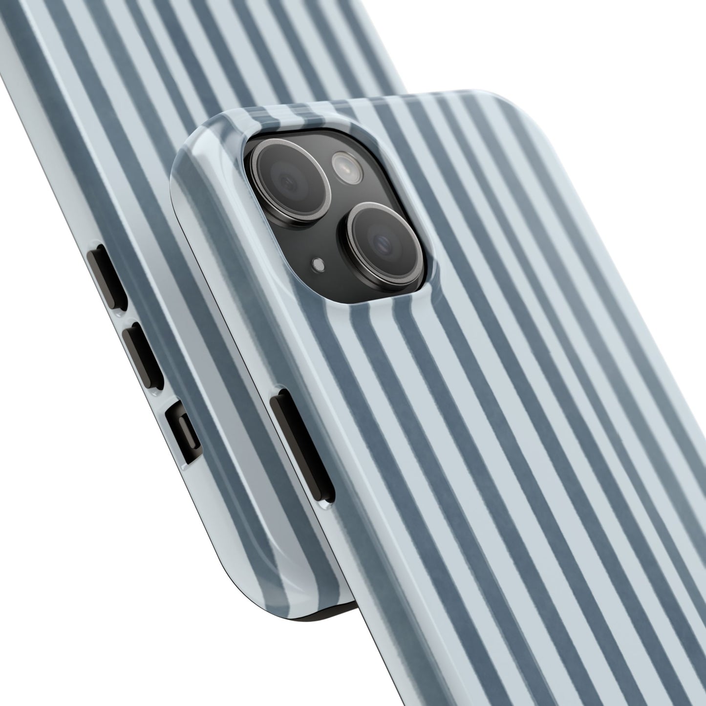 Rainy Day – Striped Tough Phone Case Blue Vertical Stripes,