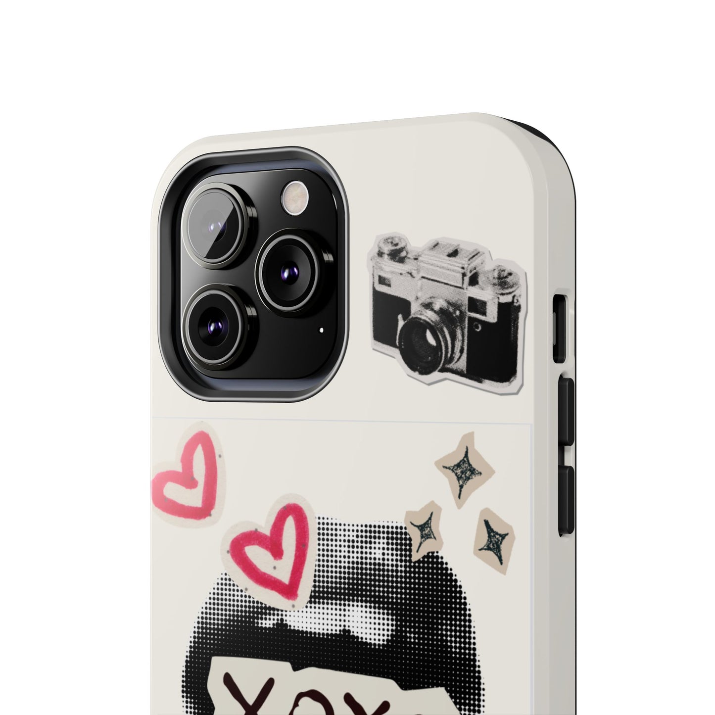 XOXO Lips Phone Case | Retro Pop Art Camera & Hearts