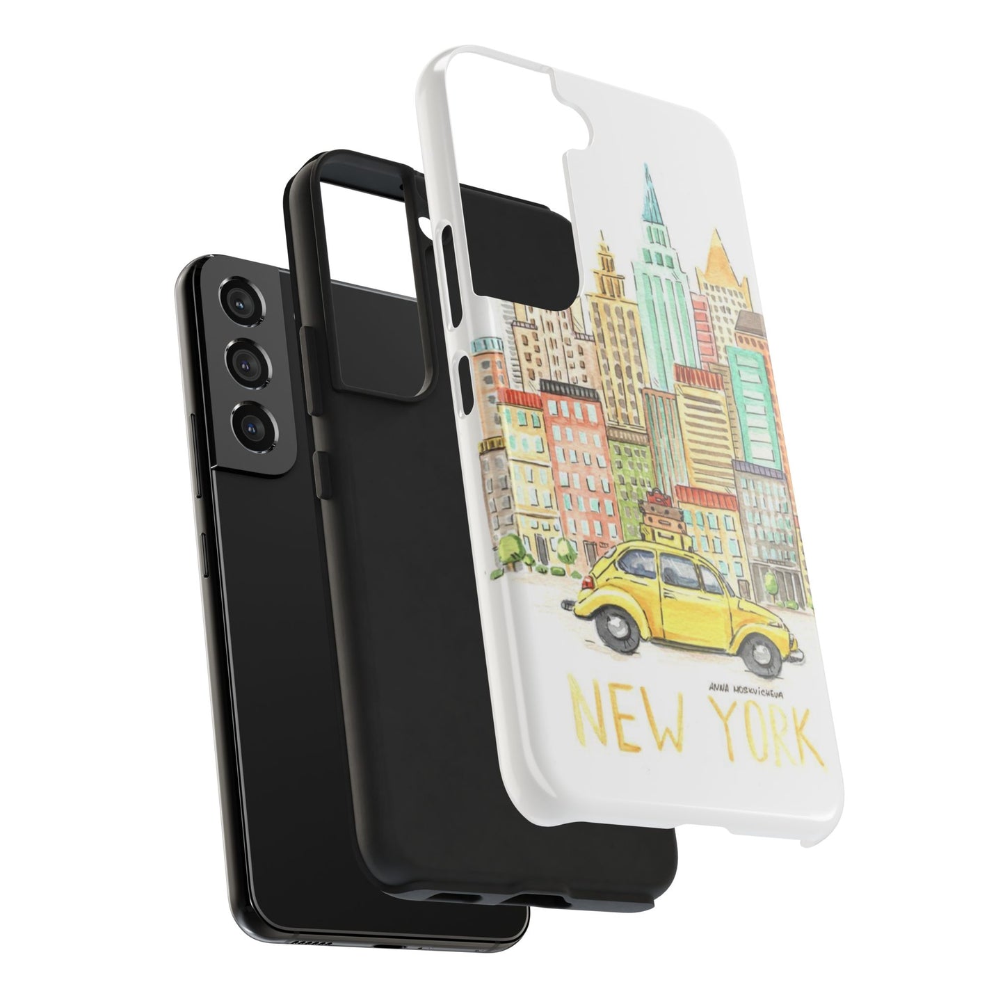 New York – New York Watercolor Skyline Tough Phone Case