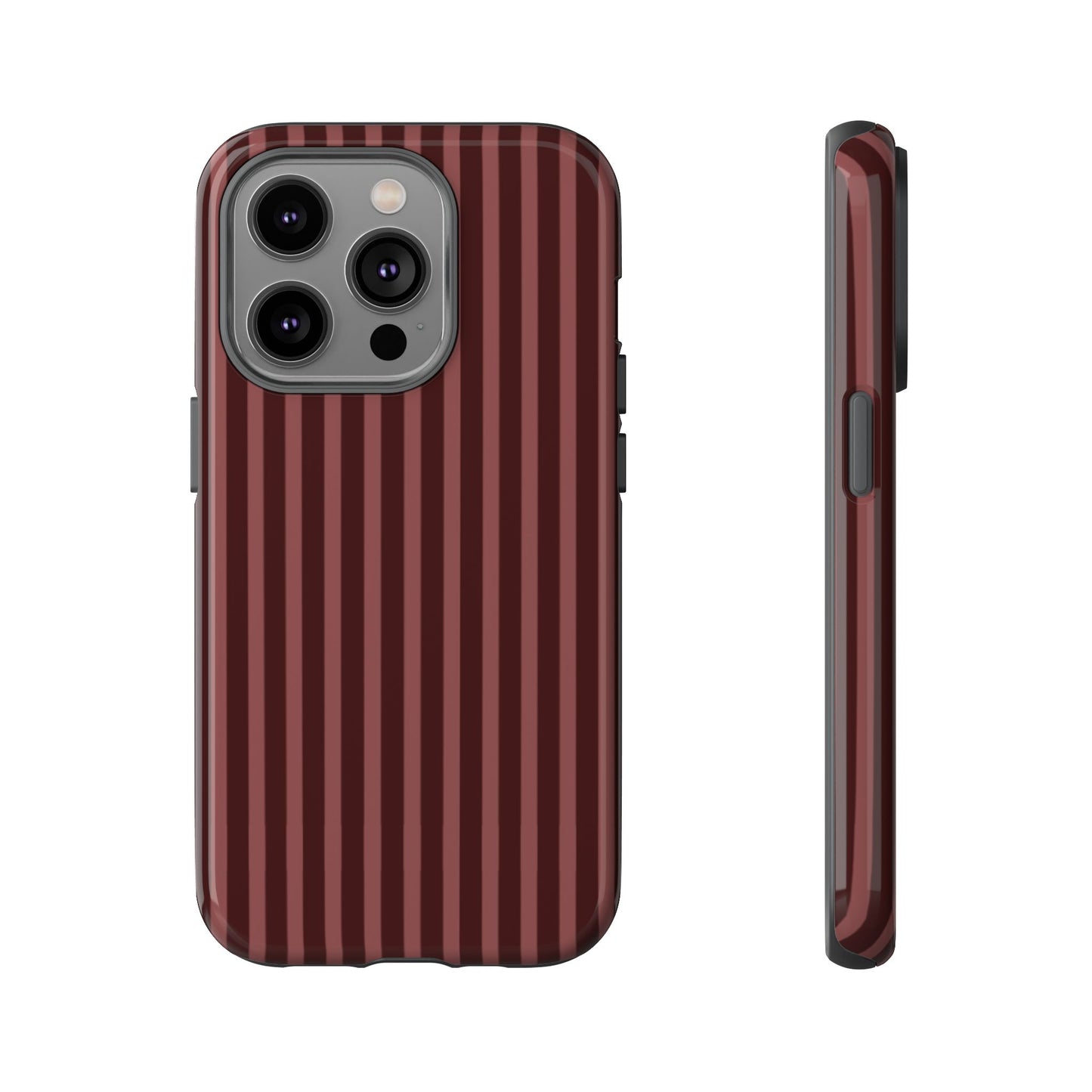 Striped Double Burgundy  — Tough Phone Case