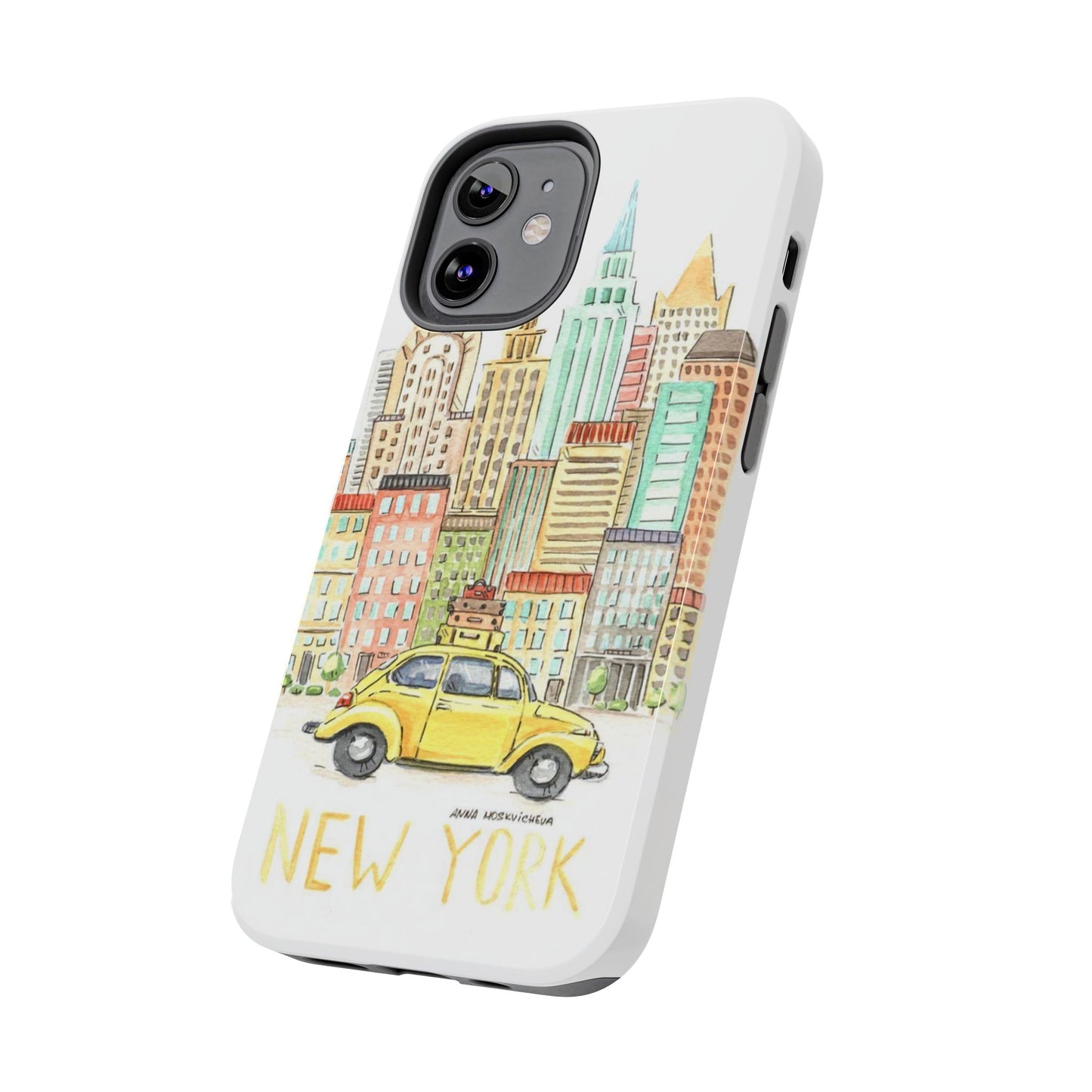 New York – New York Watercolor Skyline Tough Phone Case
