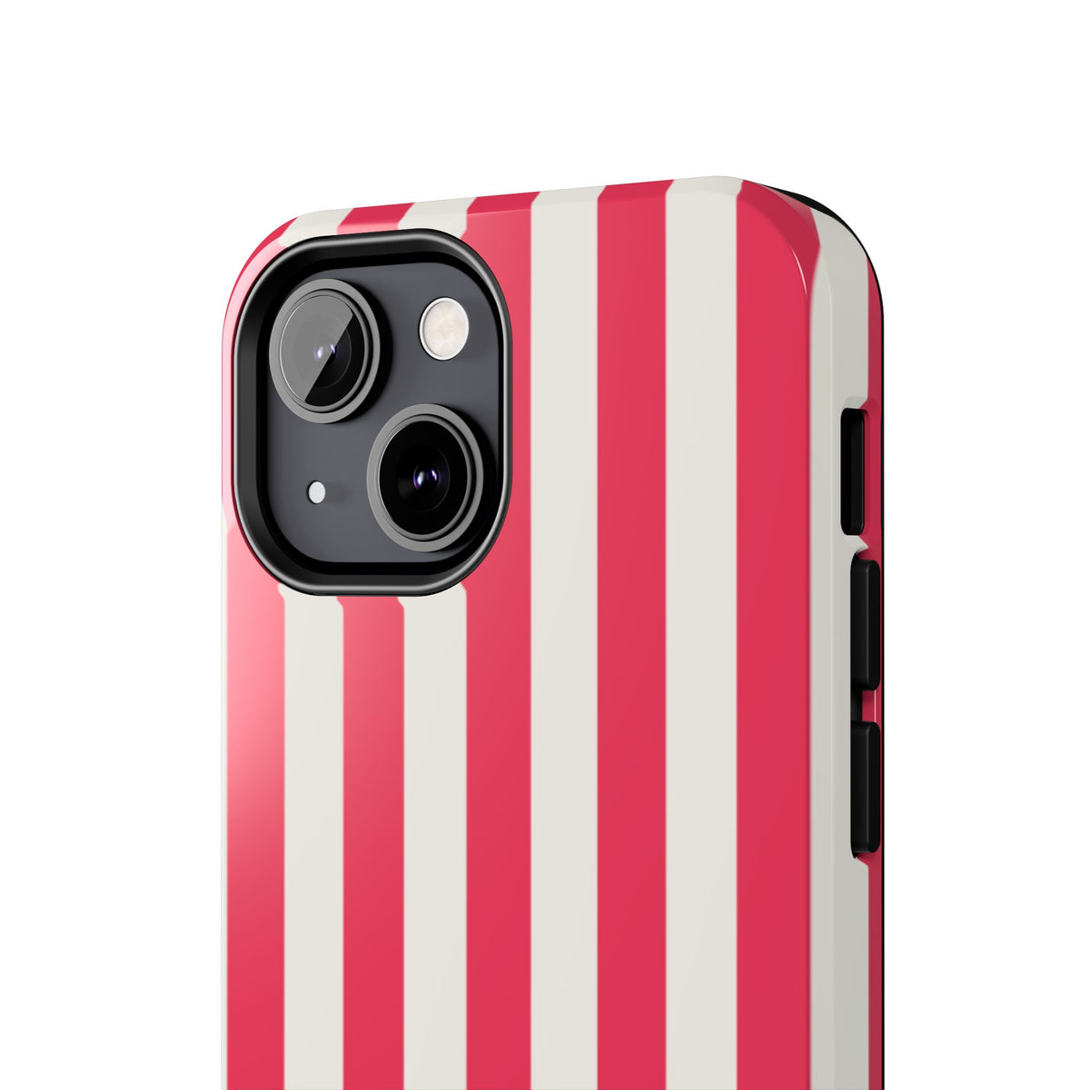 Red Strips — Red & White Vertical Stripe Tough Phone Case