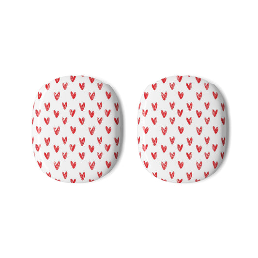 Call Me Later —  Heart Pattern AirPod Max Case — Cute Red Hearts Protective Covers