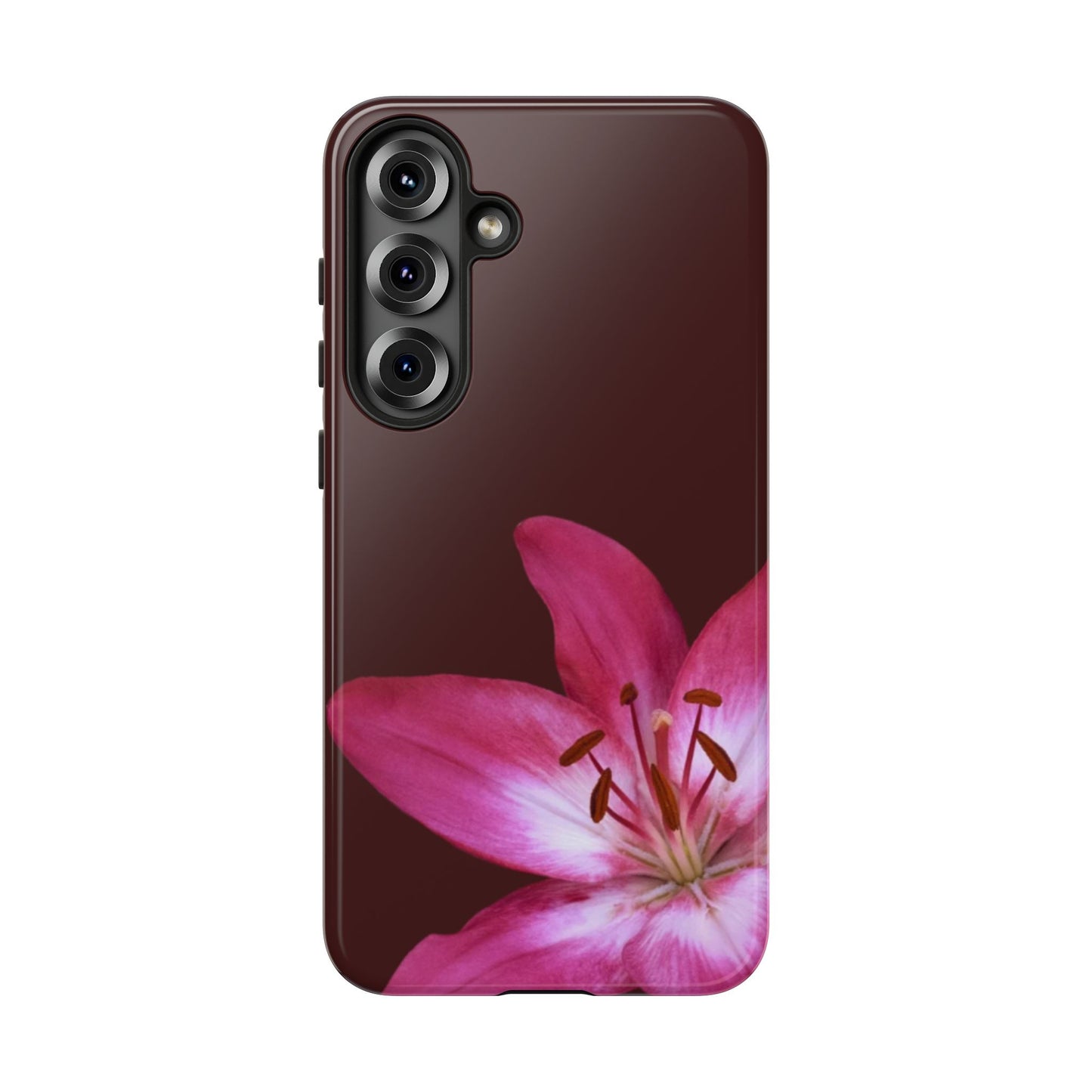 Burgundy Lily Floral – Phone Case Tough Case