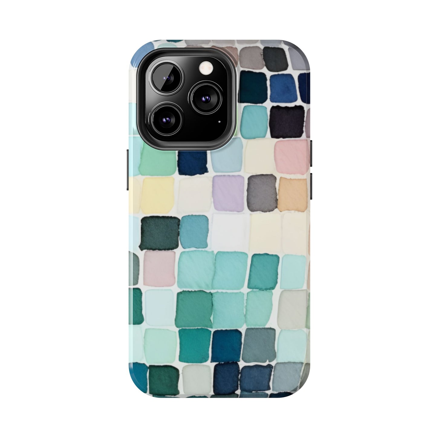 Watercolor —  Abstract Mosaic Tough Phone Case Pastel Tile Protective Cover