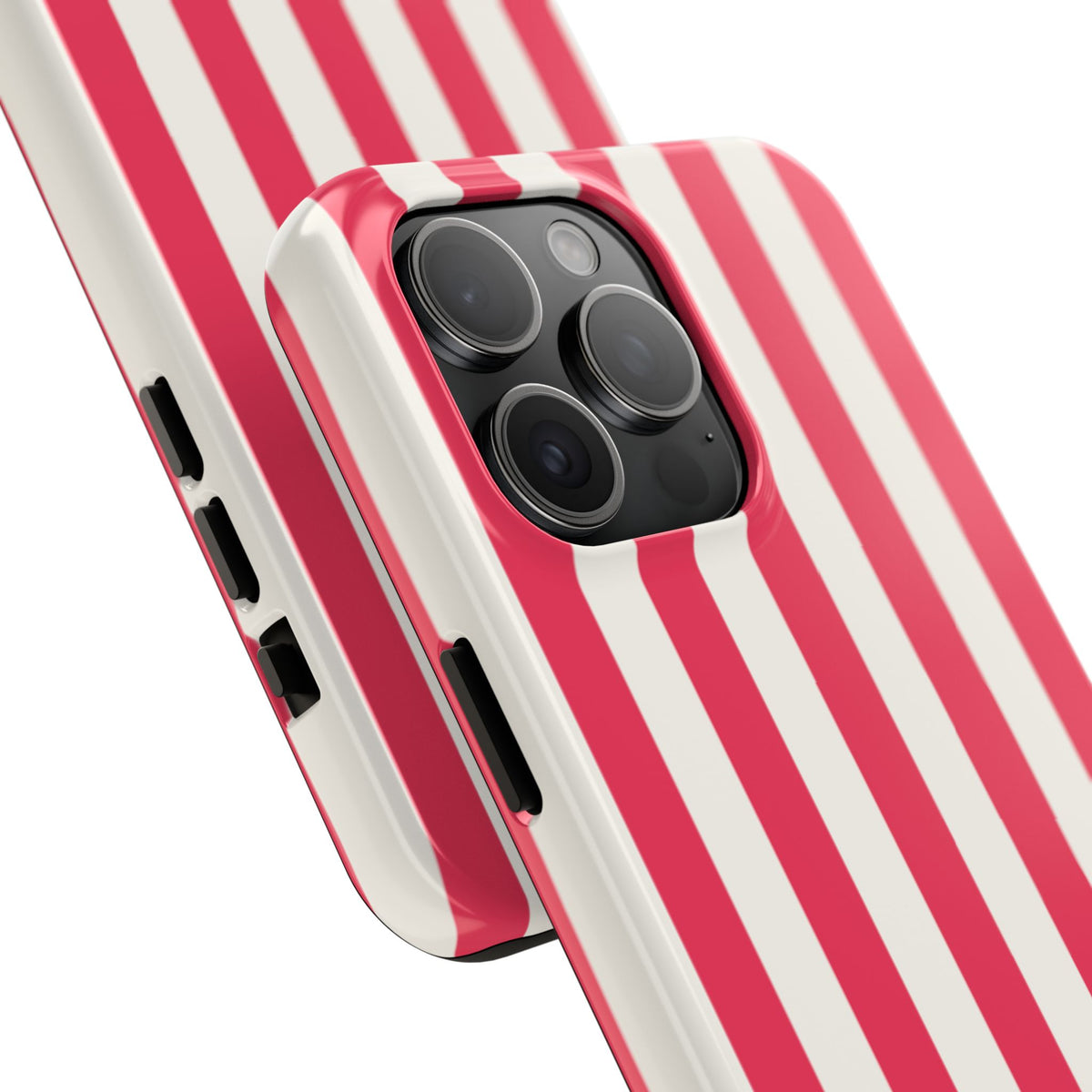 Red Strips — Red & White Vertical Stripe Tough Phone Case