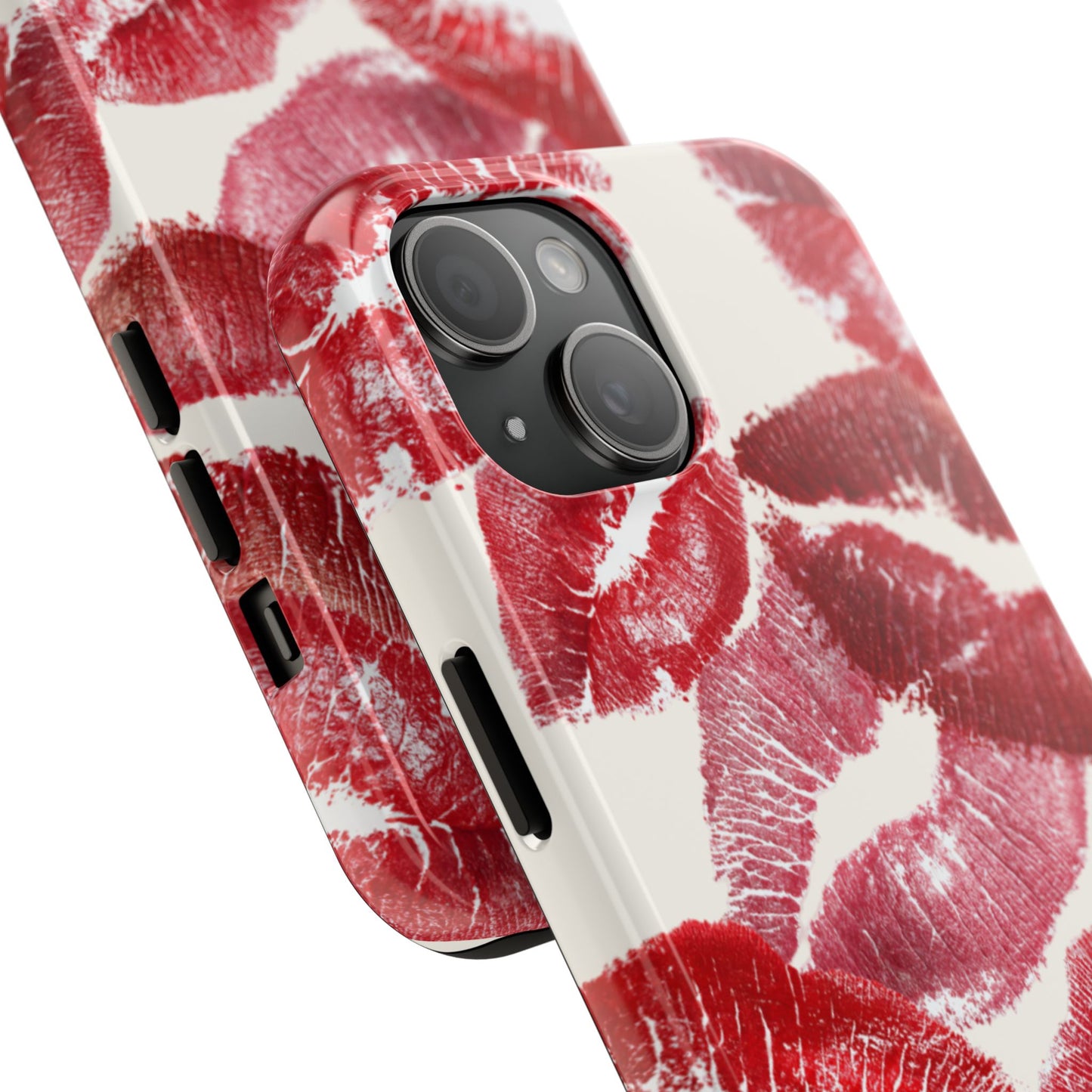 Red Lipstick Kiss Pattern Phone Case | Tough Phone Case