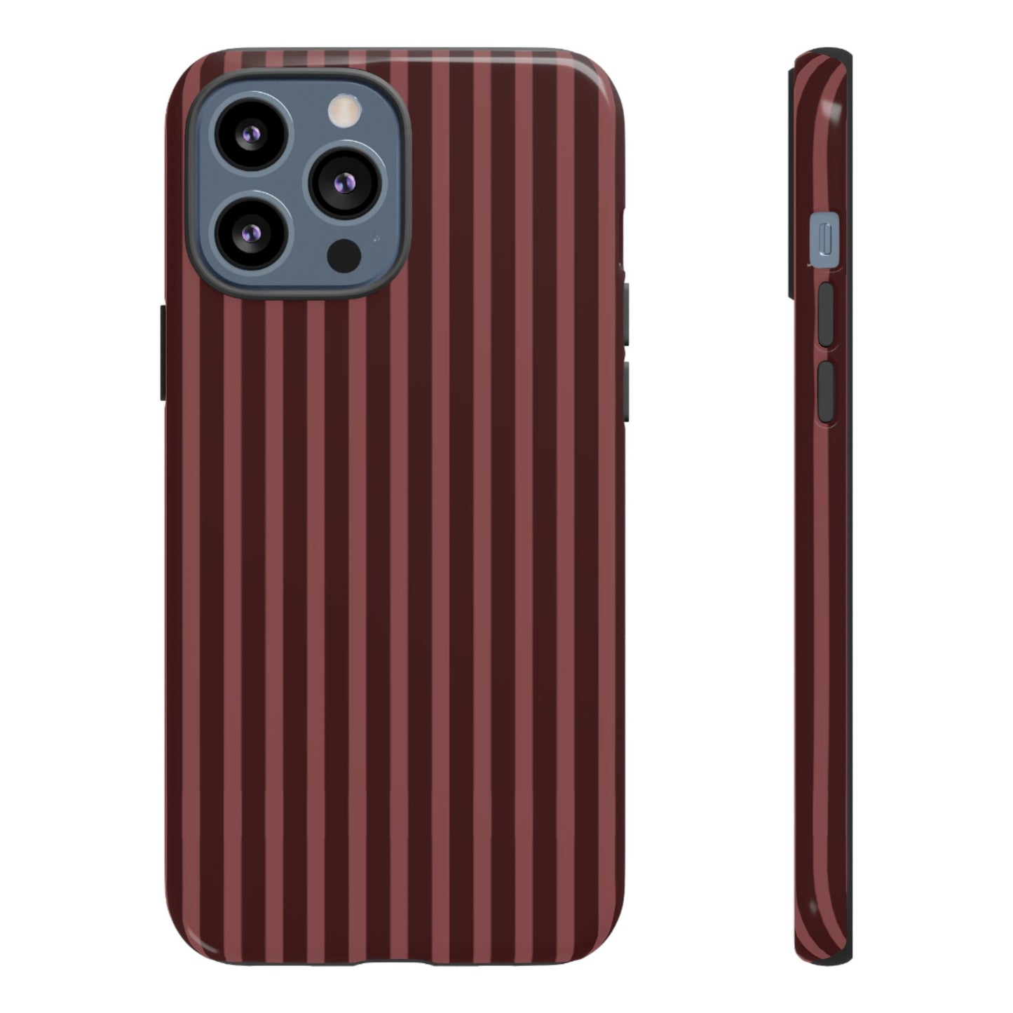 Striped Double Burgundy  — Tough Phone Case