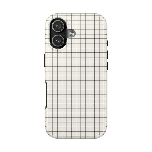 The Architect |Tough Phone Case Minimal Graph Paper Design