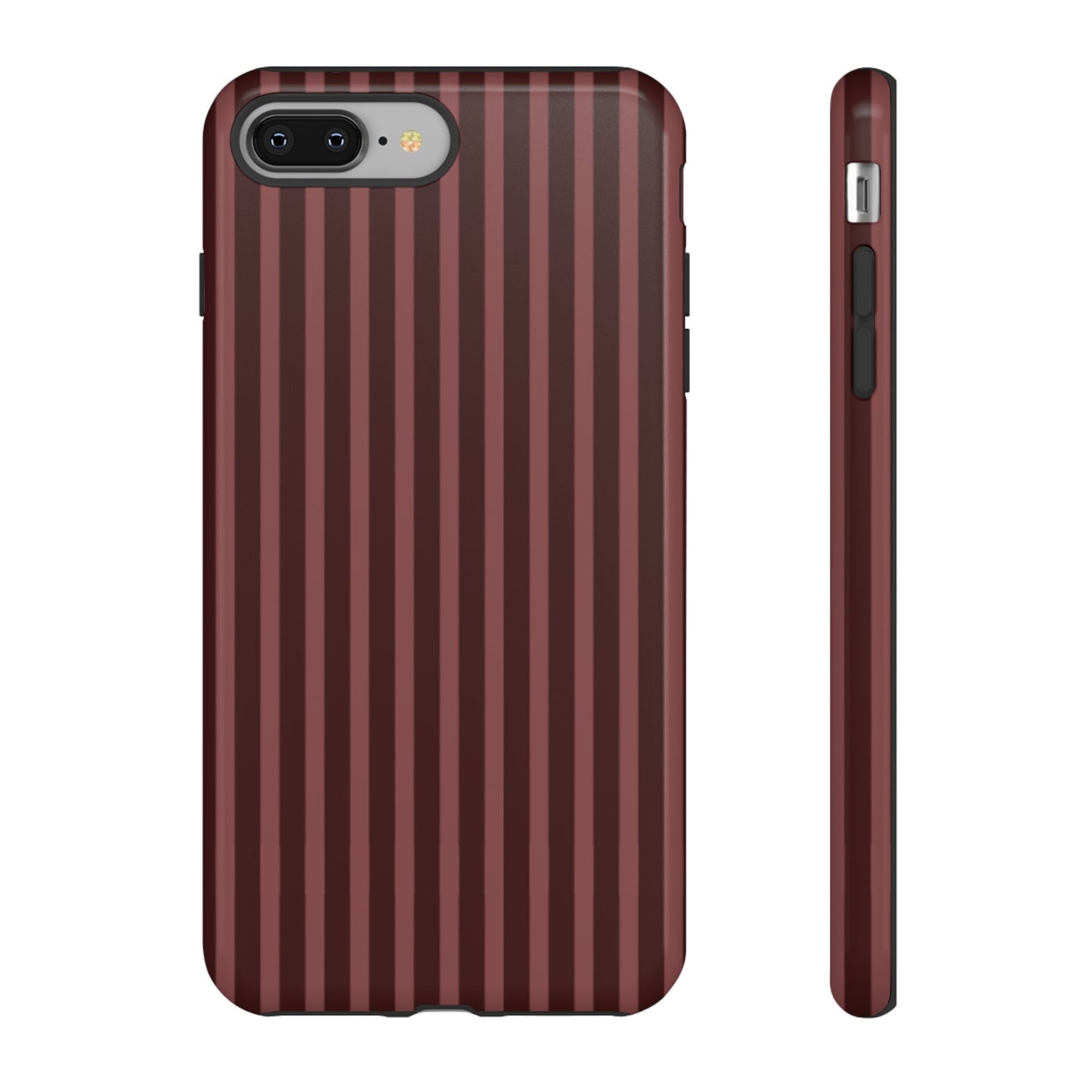 Striped Double Burgundy  — Tough Phone Case