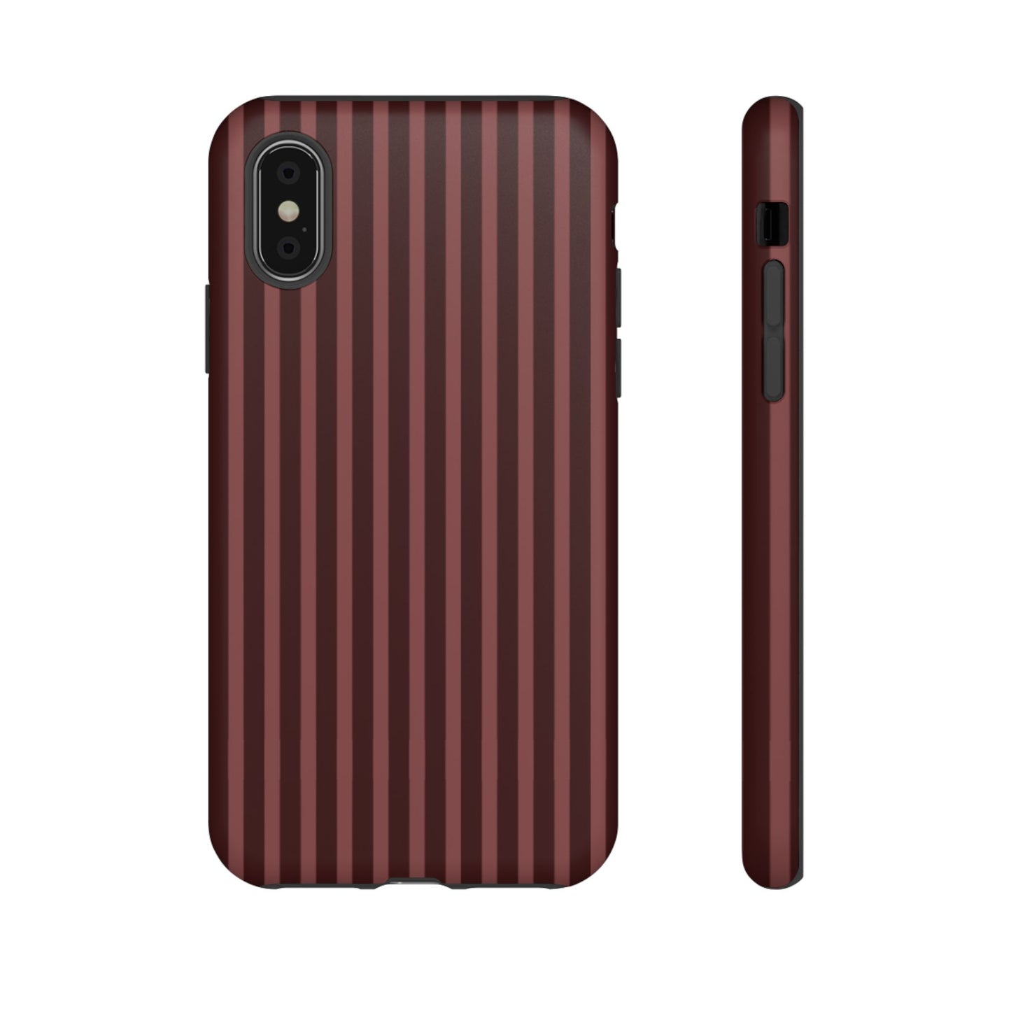 Striped Double Burgundy  — Tough Phone Case
