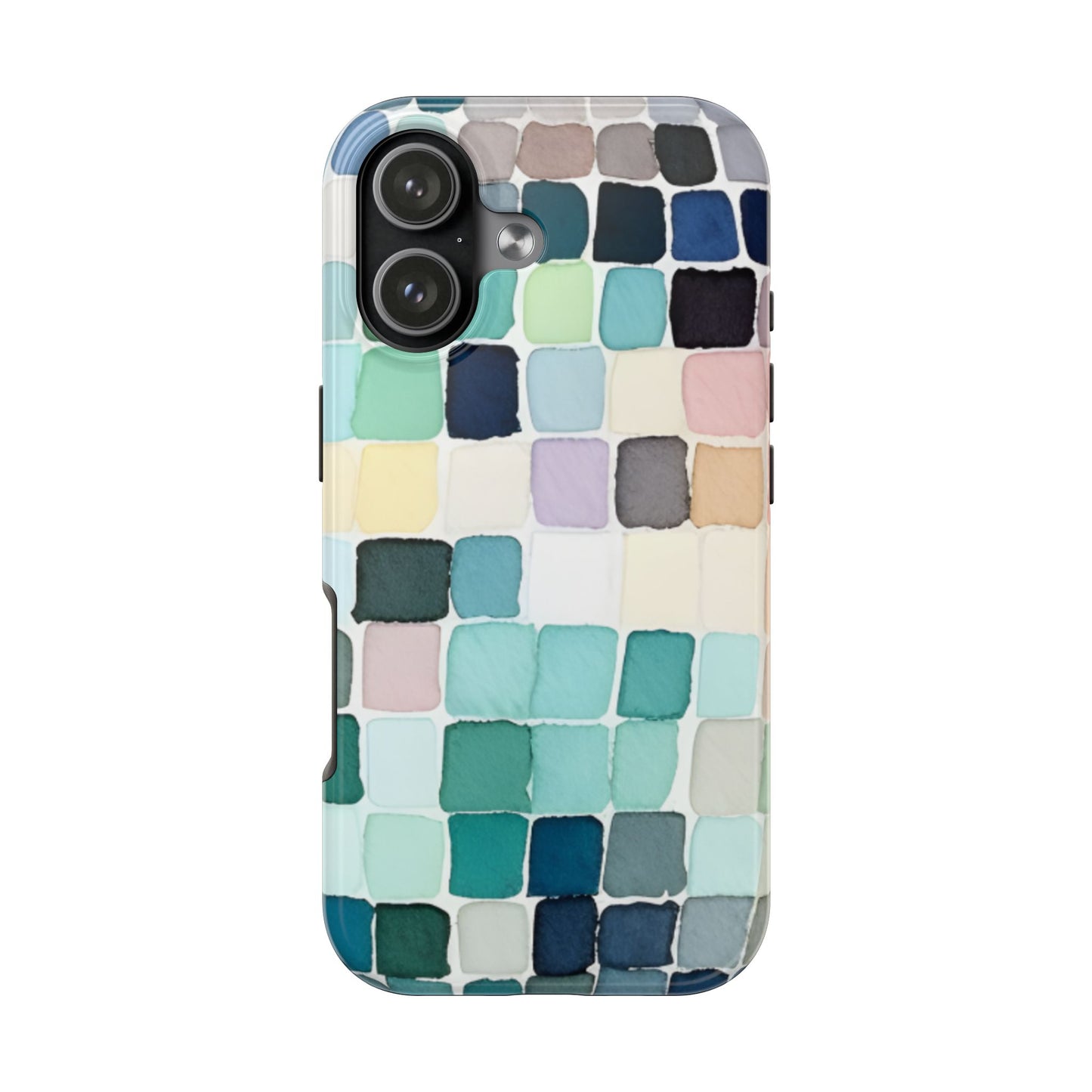 Watercolor —  Abstract Mosaic Tough Phone Case Pastel Tile Protective Cover