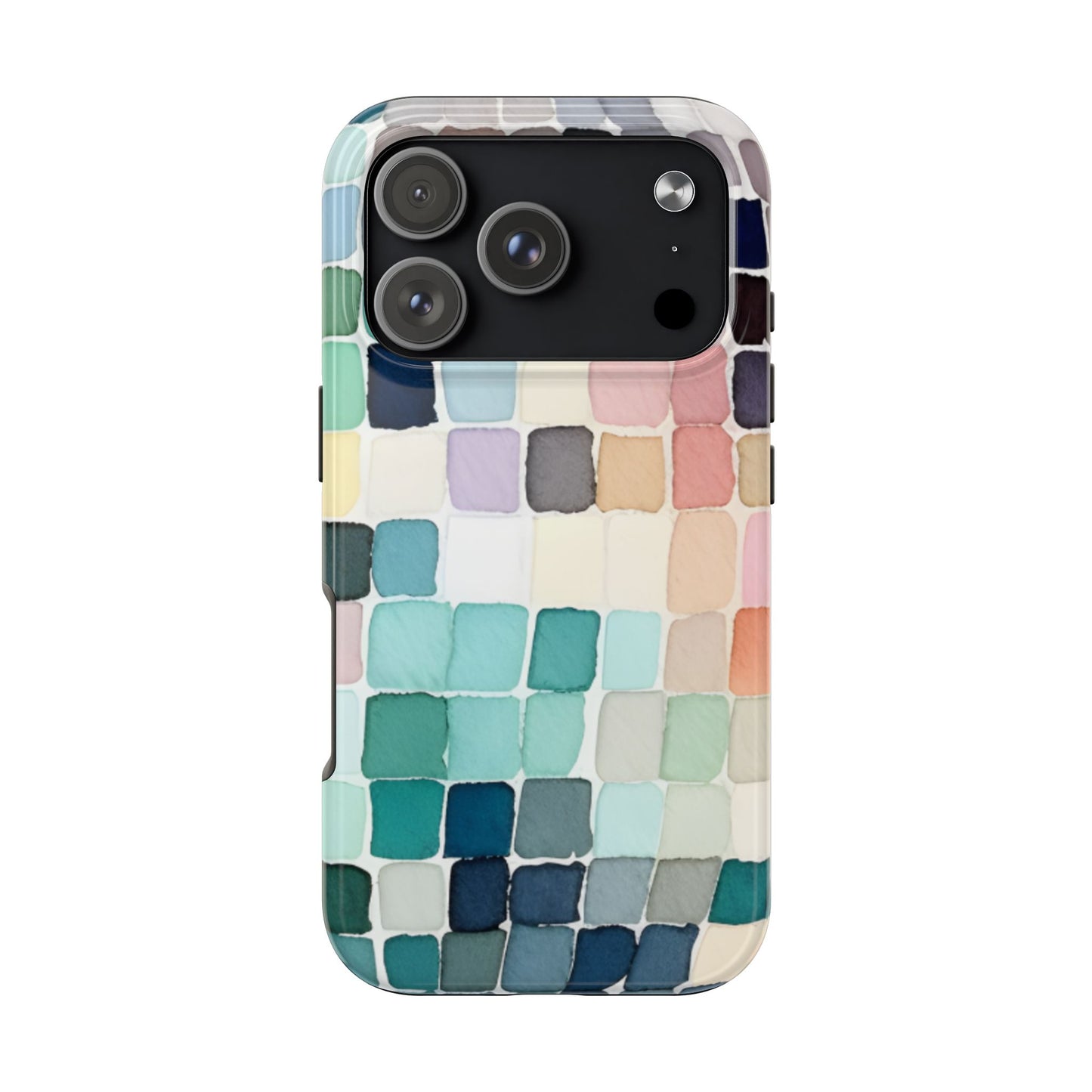 Watercolor —  Abstract Mosaic Tough Phone Case Pastel Tile Protective Cover