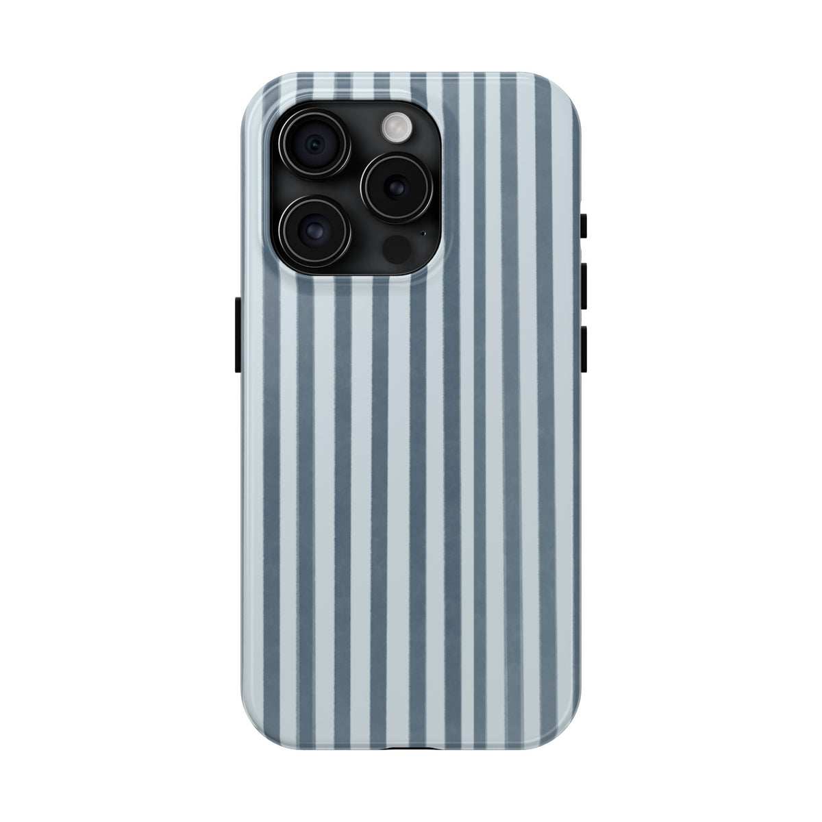 Rainy Day – Striped Tough Phone Case Blue Vertical Stripes,