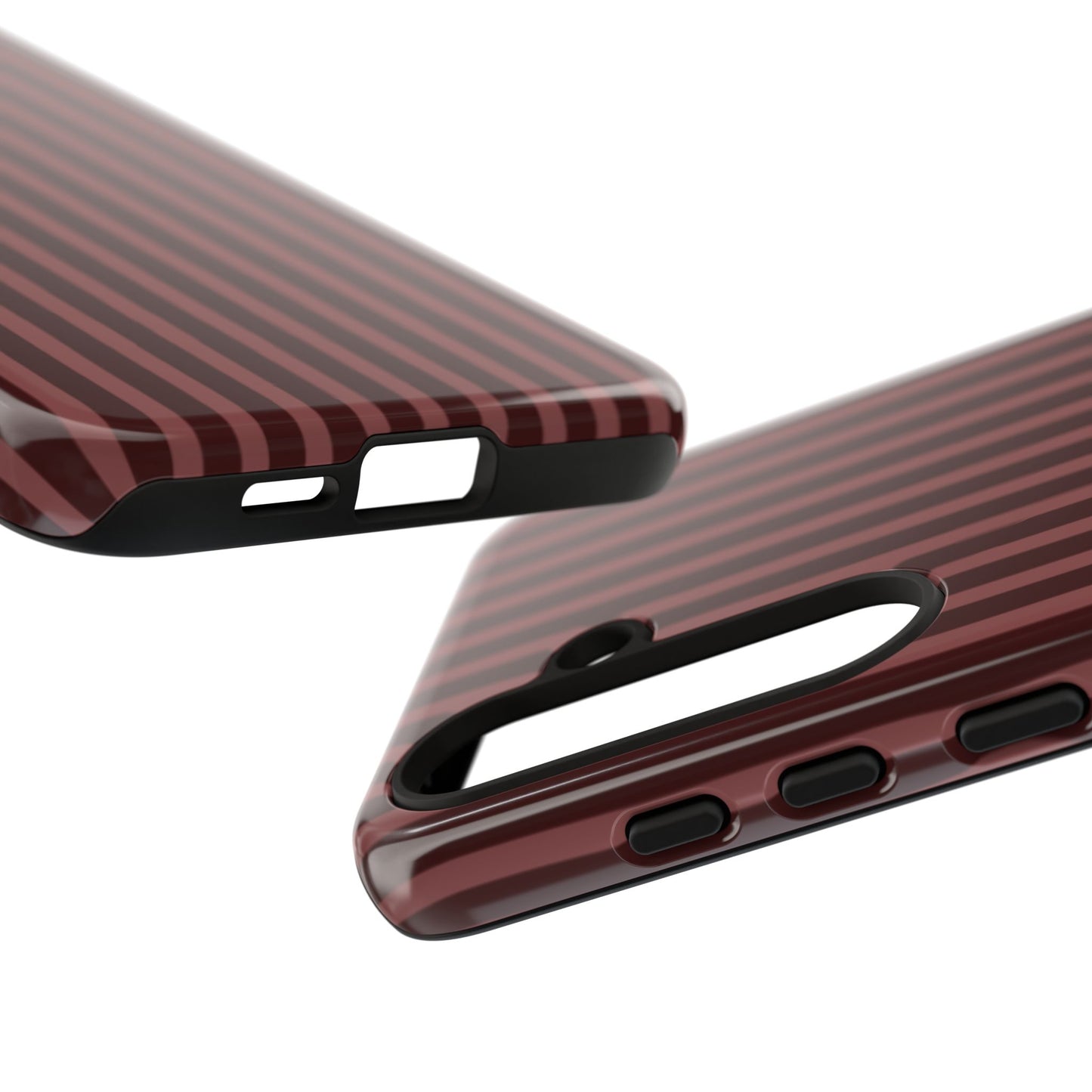 Striped Double Burgundy  — Tough Phone Case