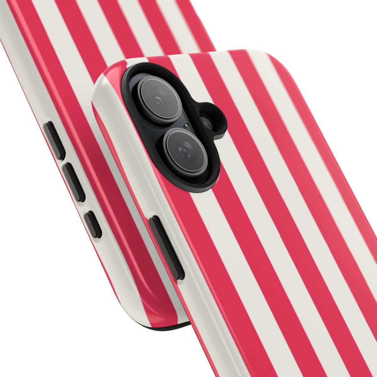 Red Strips — Red & White Vertical Stripe Tough Phone Case