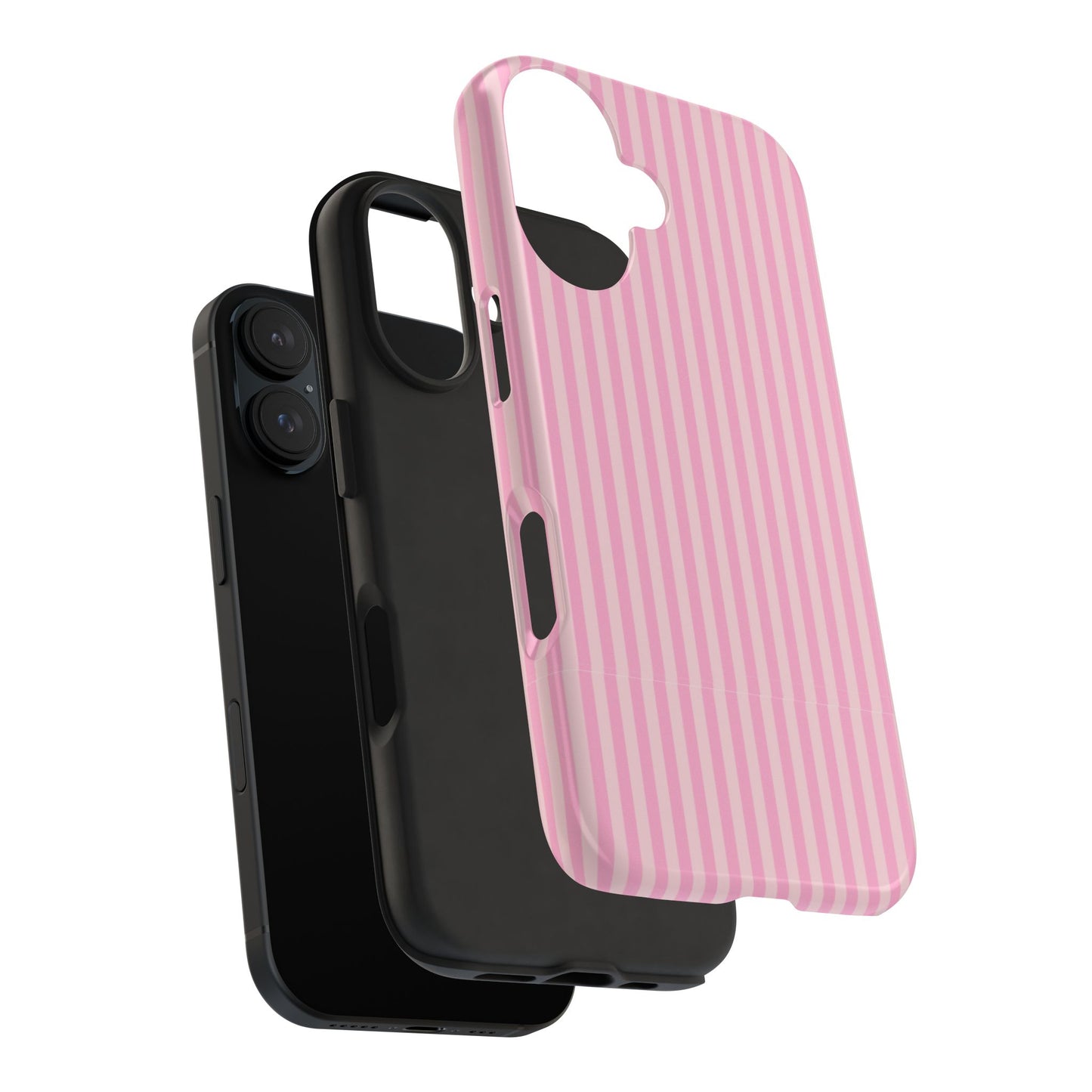 Pretty In Pink  – Pink Vertical Stripe Tough Phone Case