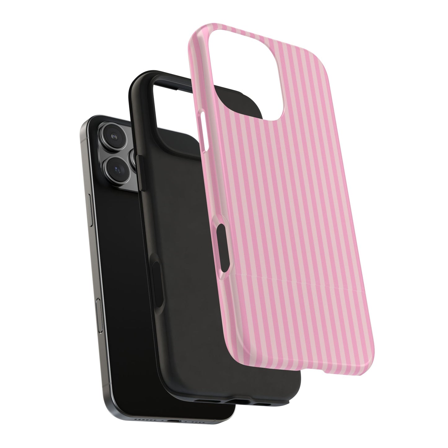 Pretty In Pink  – Pink Vertical Stripe Tough Phone Case