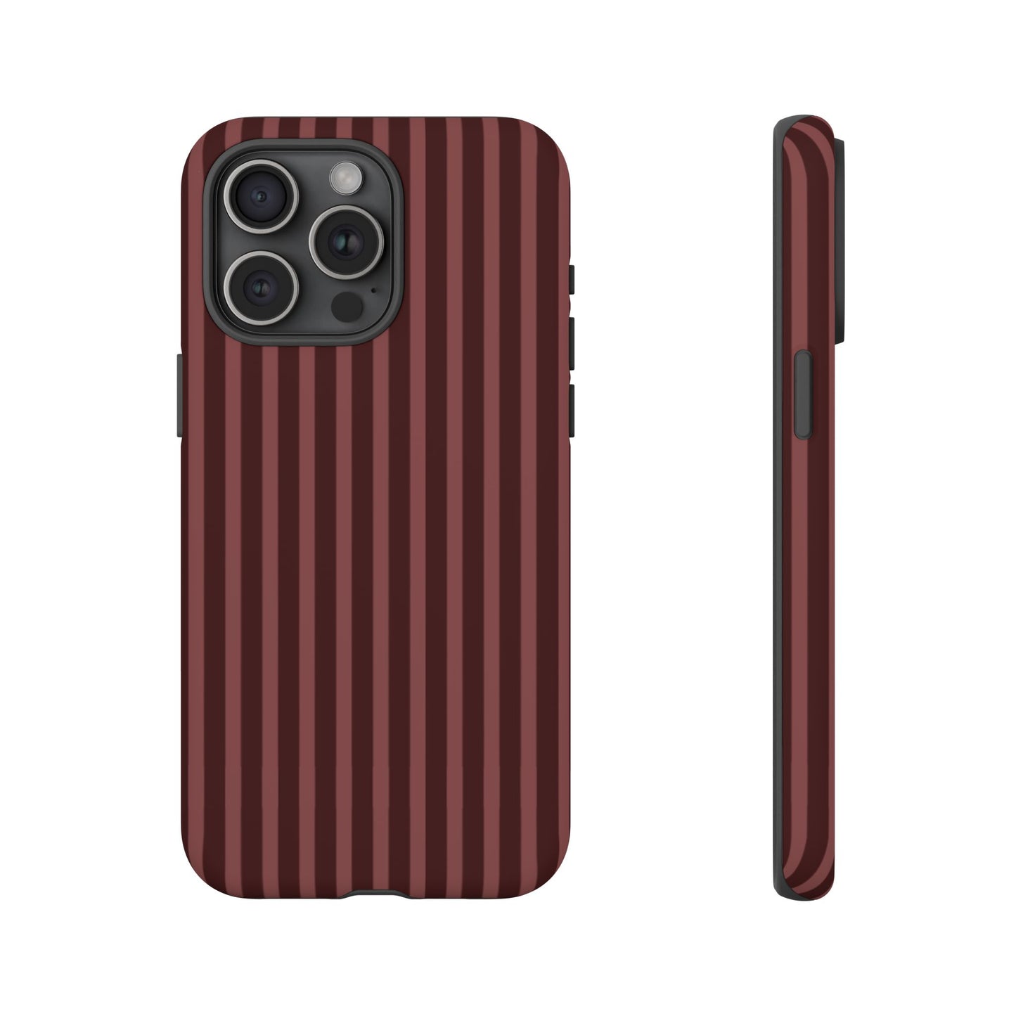 Striped Double Burgundy  — Tough Phone Case