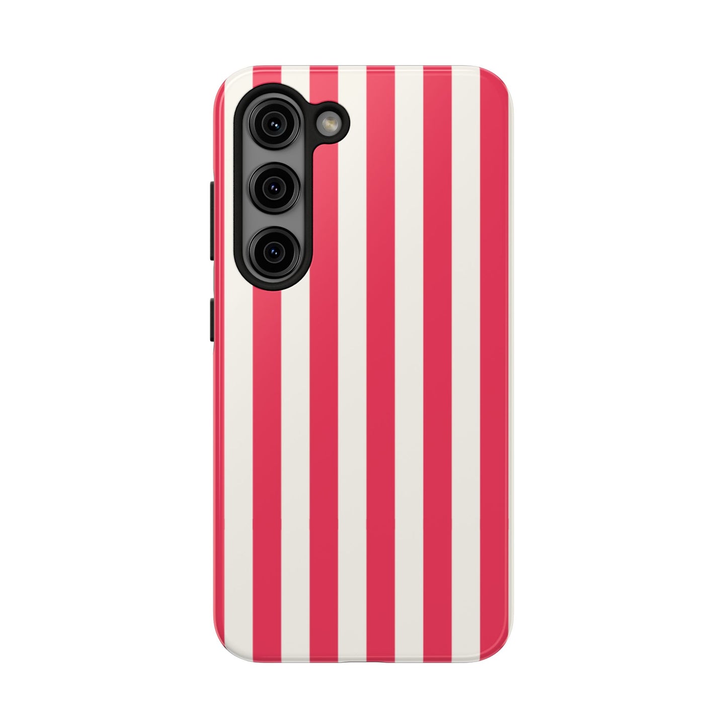 Red Strips — Red & White Vertical Stripe Tough Phone Case