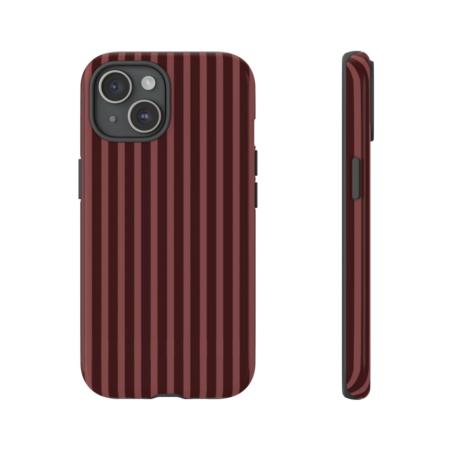 Striped Double Burgundy  — Tough Phone Case